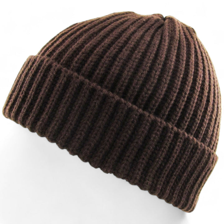 KB Ethos Men Ribbed Beanie (Brown)-Nexus Clothing