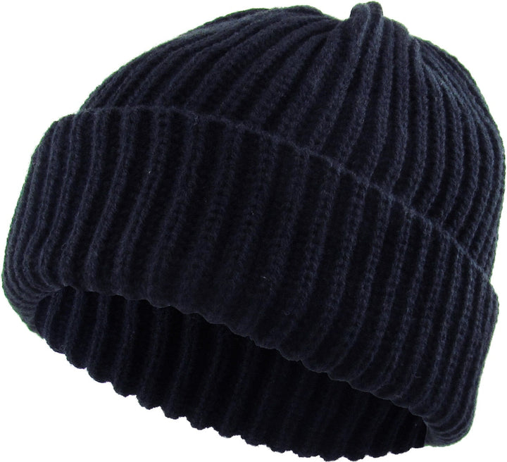 KB Ethos Men Ribbed Beanie (Navy)-Navy-OneSize-Nexus Clothing