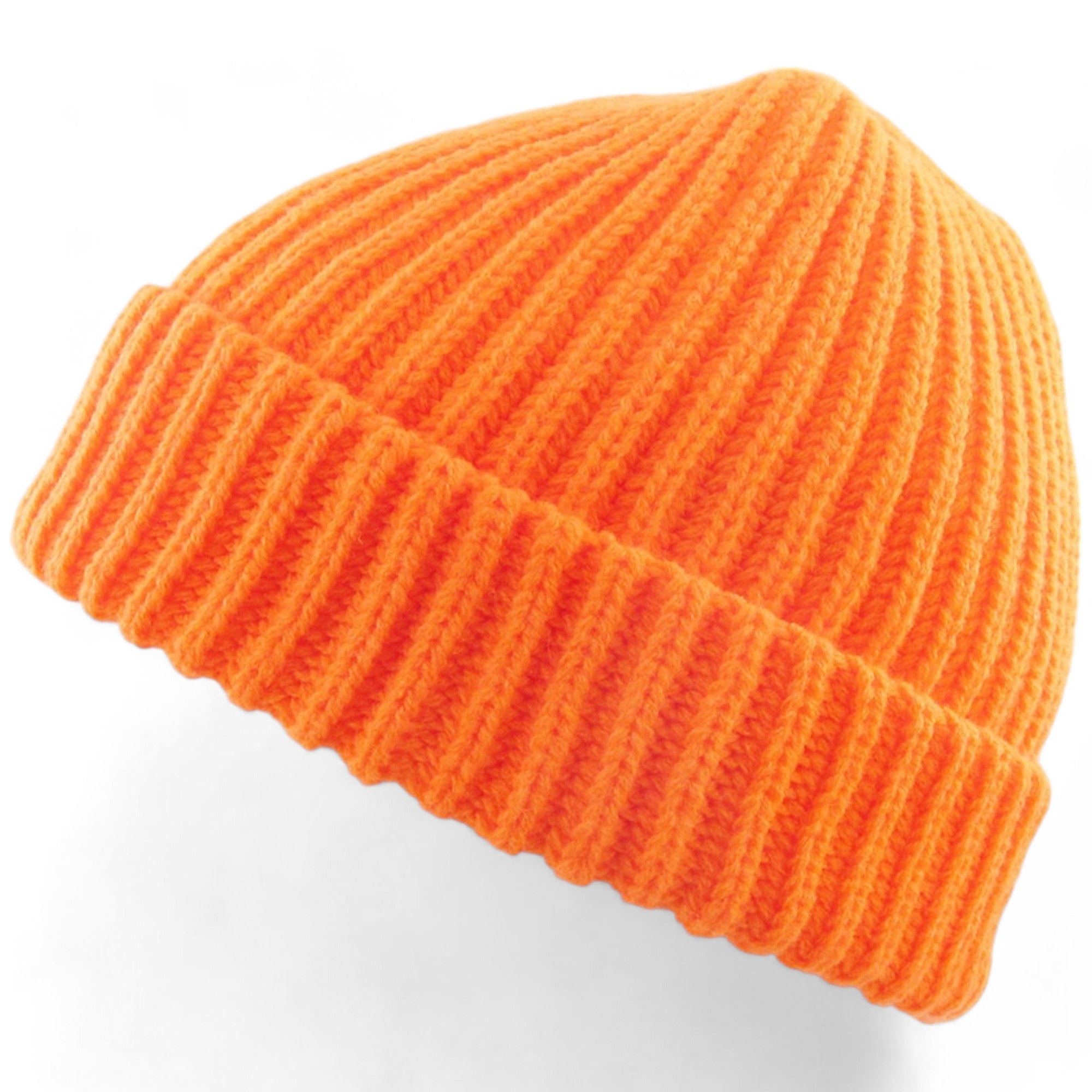 KB Ethos Men Ribbed Beanie (Neon Orange)-Neon Orange-OneSize-Nexus Clothing