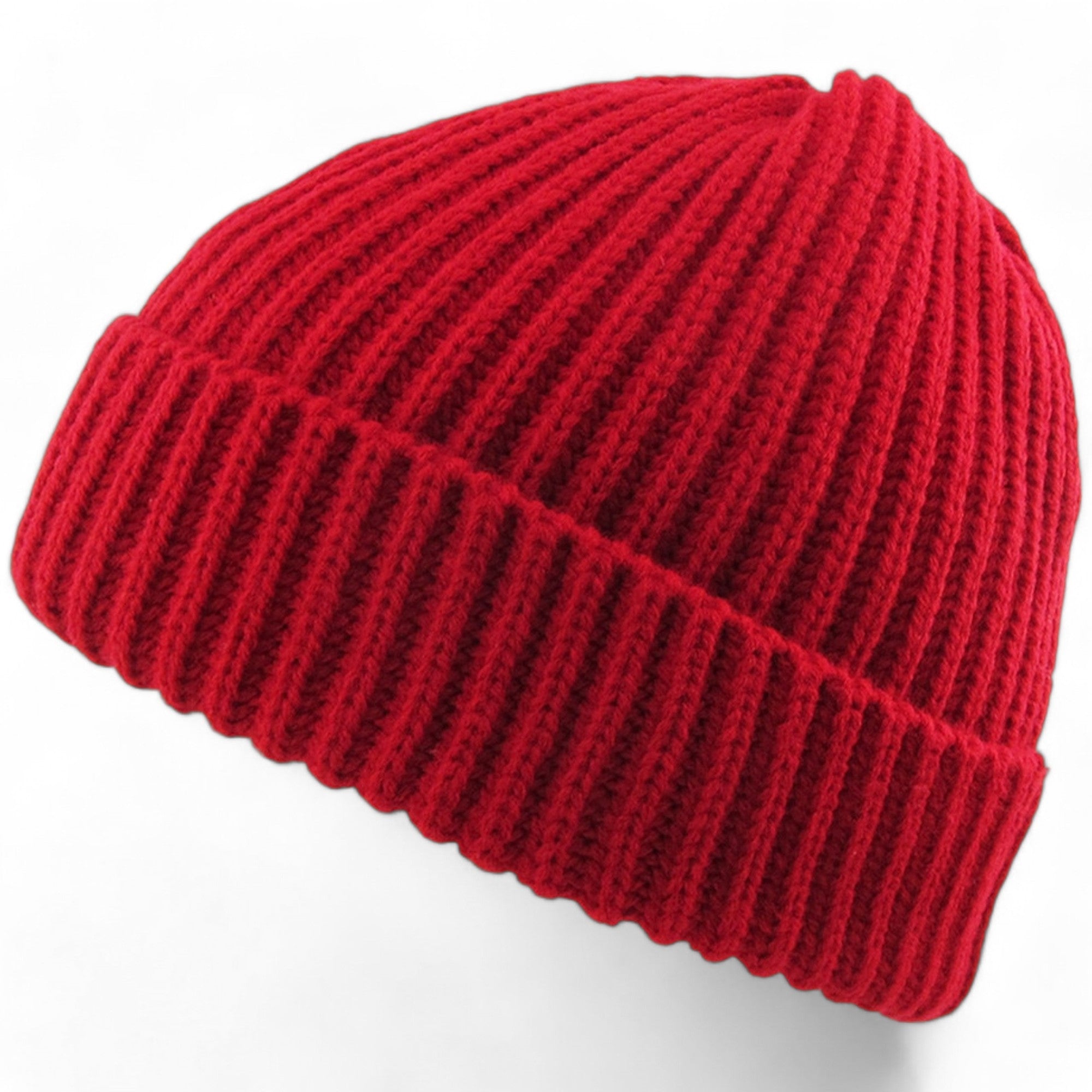 KB Ethos Men Ribbed Beanie (Red)-Red-OneSize-Nexus Clothing