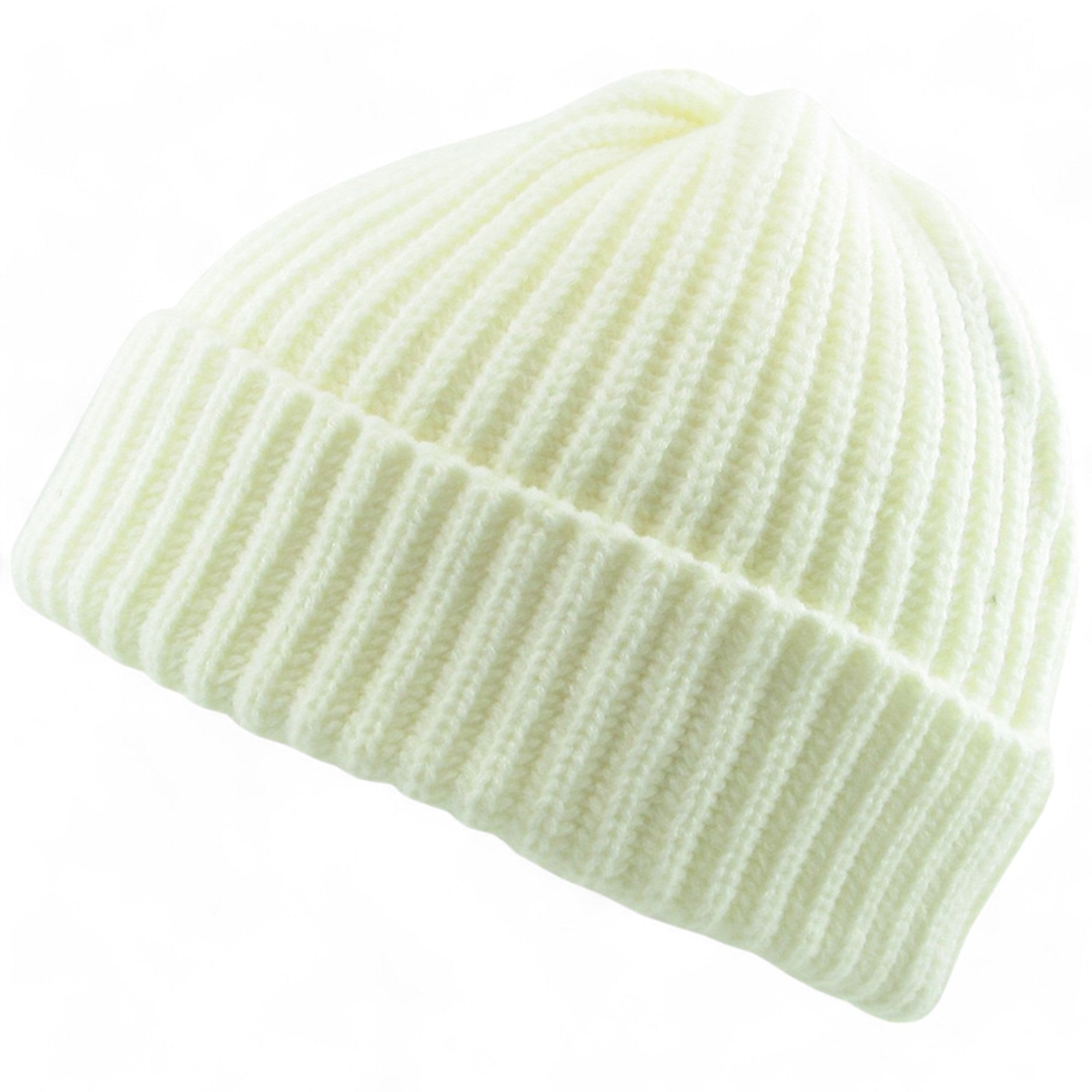 KB Ethos Men Ribbed Beanie (White)-White-OneSize-Nexus Clothing