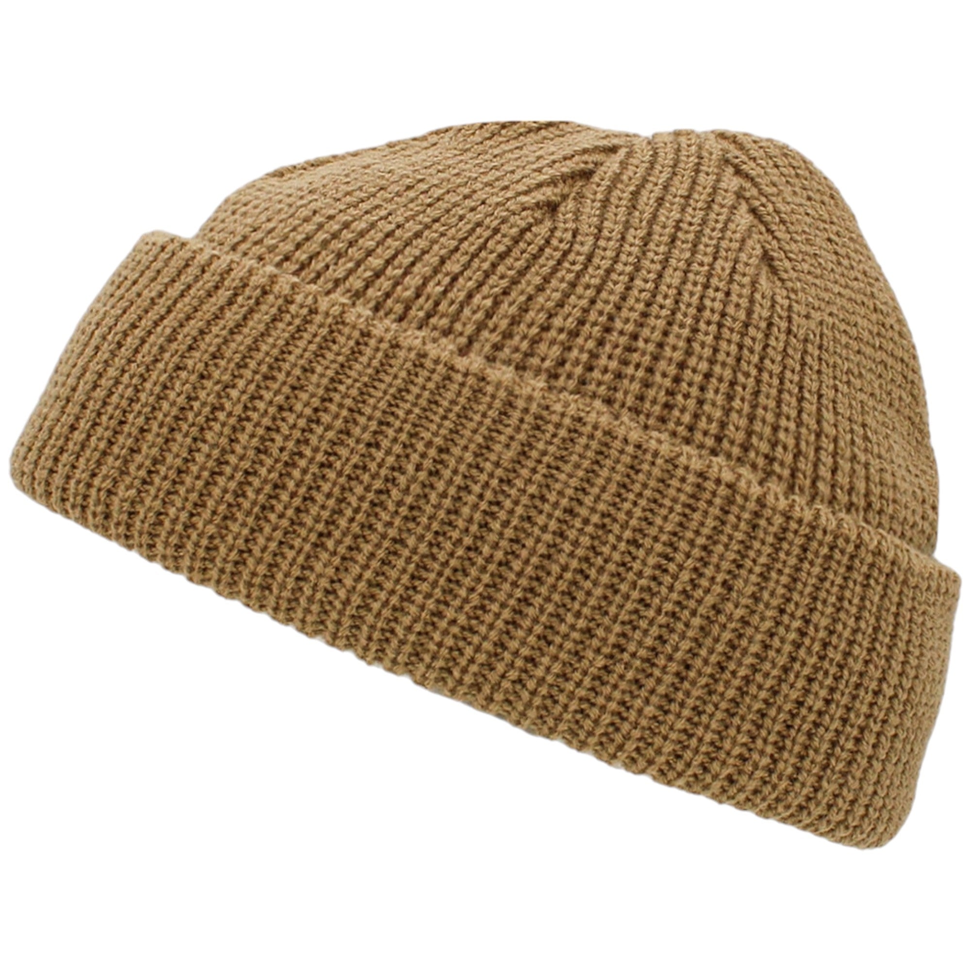 KB Ethos Unisex Classic Warm Winter Fisherman Beanie Hat (Khaki)-Khaki-OneSize-Nexus Clothing