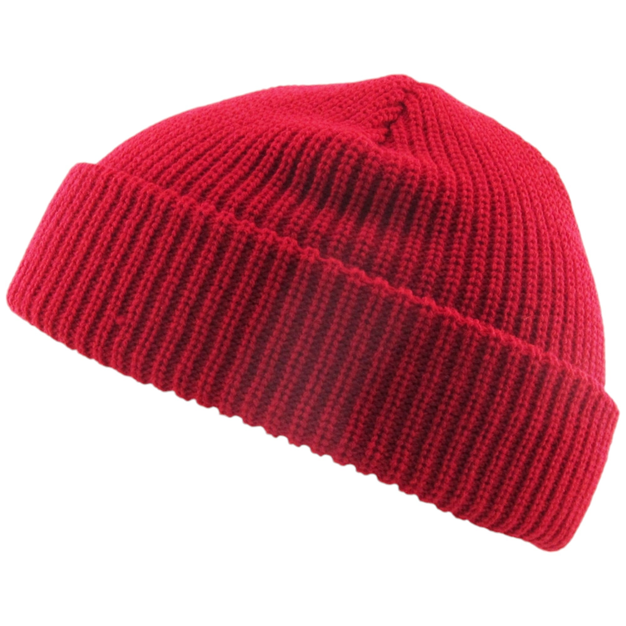 KB Ethos Unisex Classic Warm Winter Fisherman Beanie Hat (Red)-Red-OneSize-Nexus Clothing