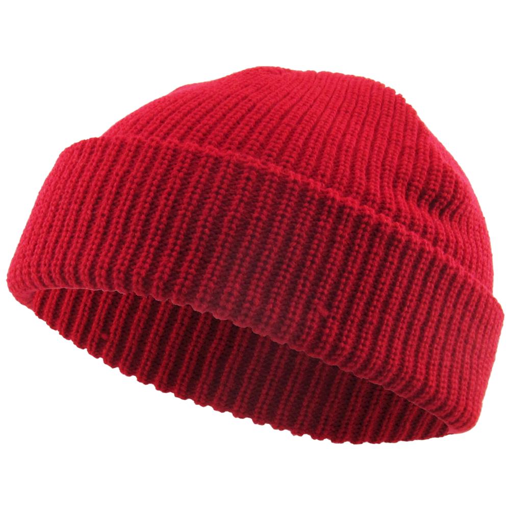 KB Ethos Unisex Classic Warm Winter Fisherman Beanie Hat (Red)-Red-OneSize-Nexus Clothing