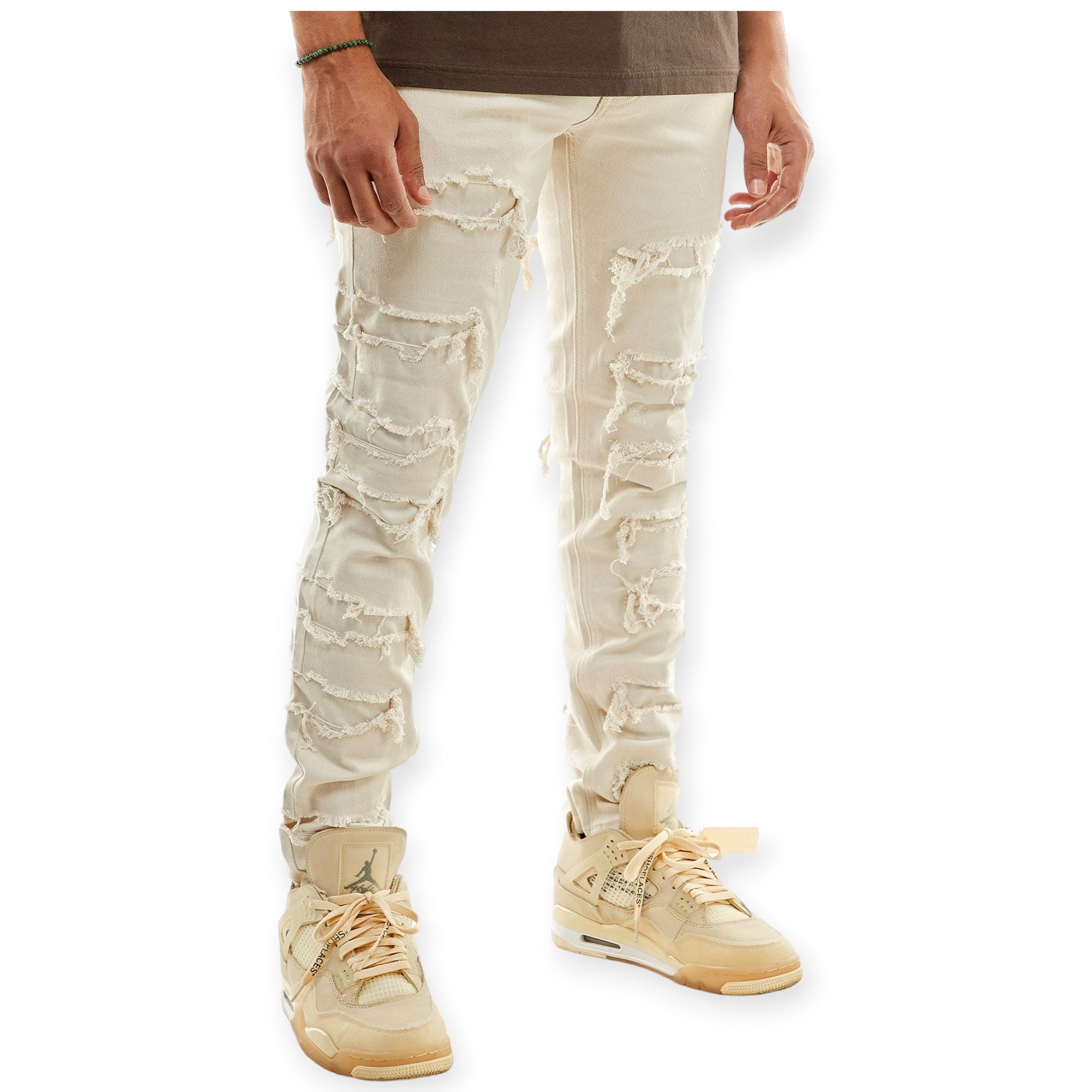 KDNK Men Complex Pants (Cream)-Nexus Clothing