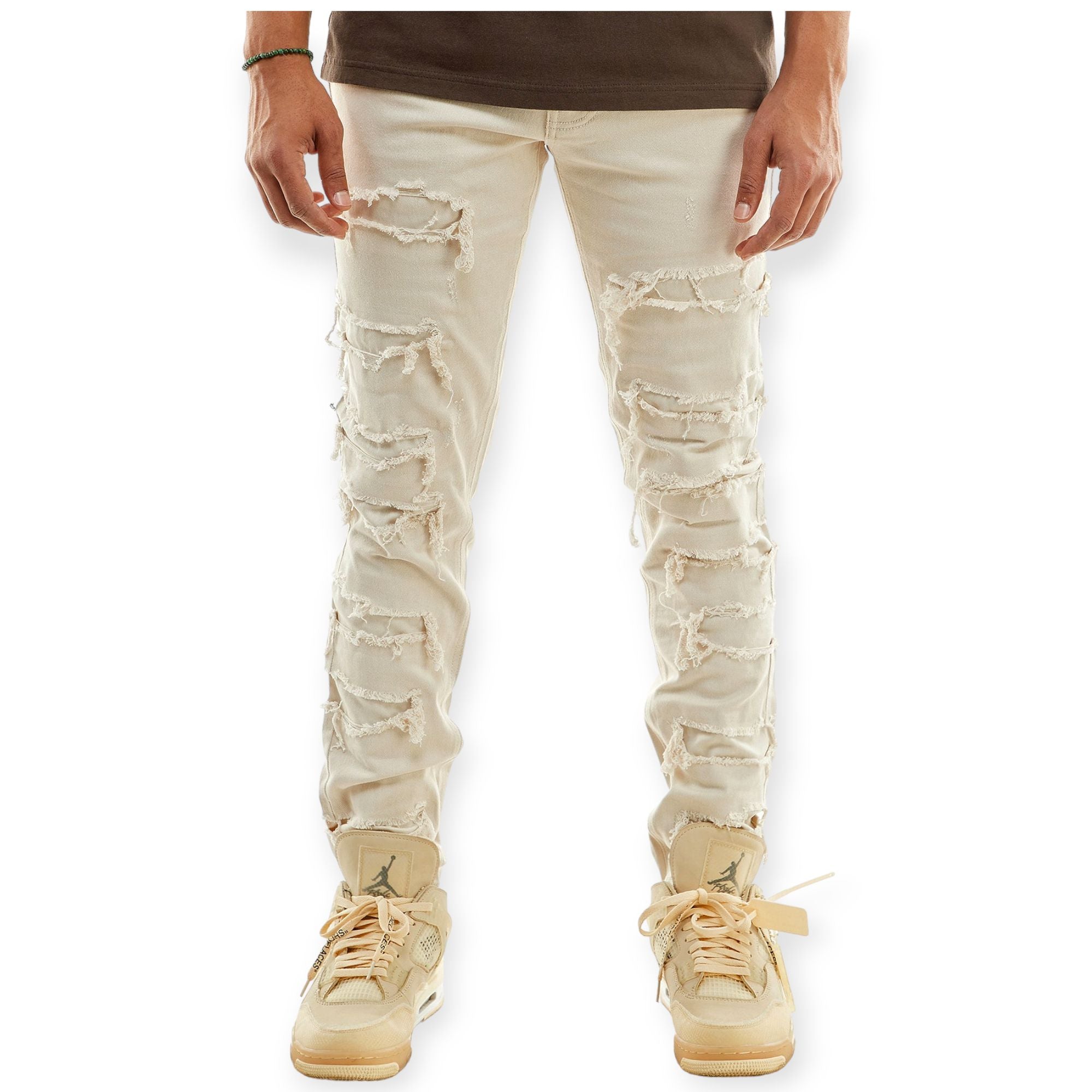 KDNK Men Complex Pants (Cream)-Cream-34W X 32L-Nexus Clothing