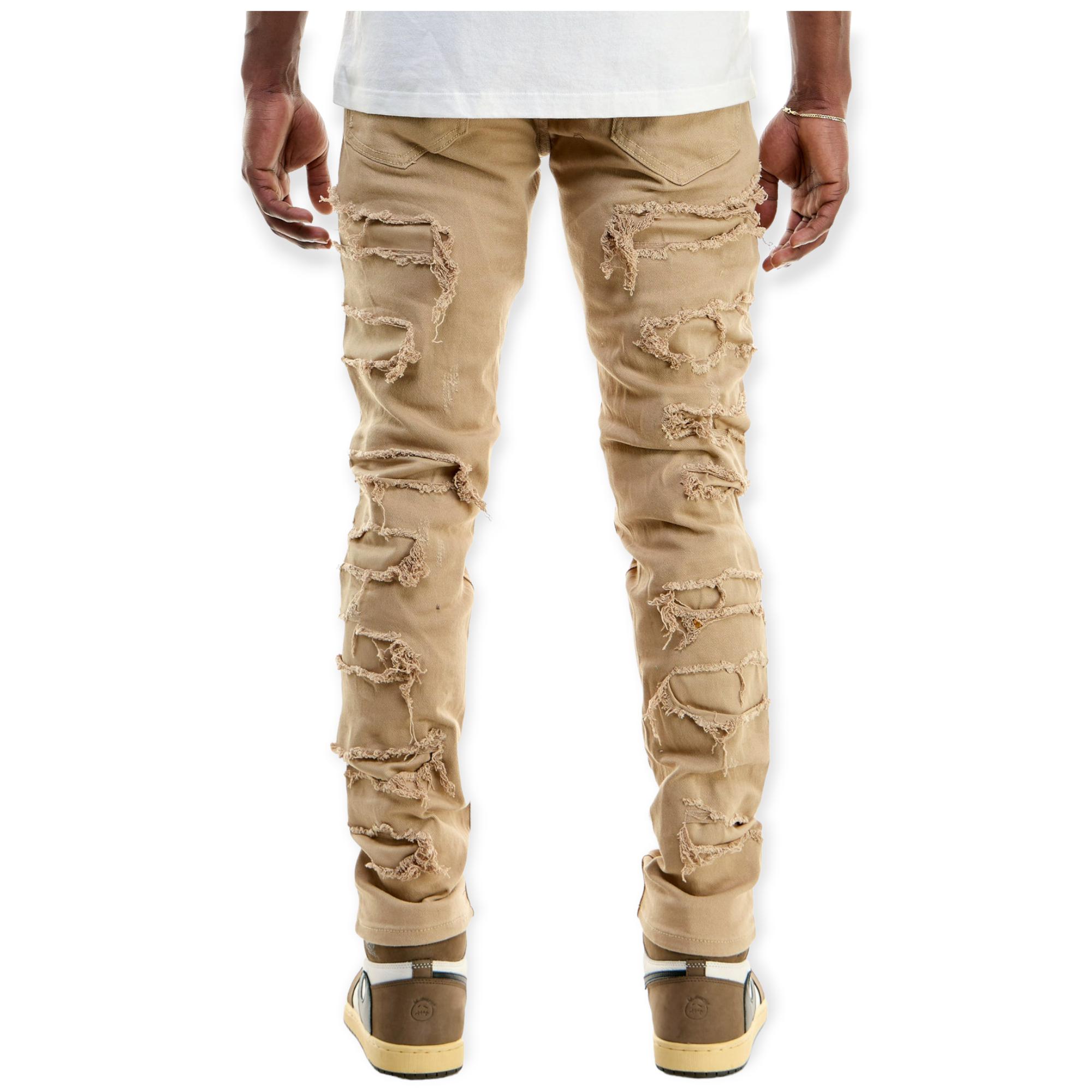 KDNK Men Complex Pants Jeans (Khaki)