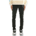 KDNK Men Rhinestone Skinny Denim Jeans (Jet Black)