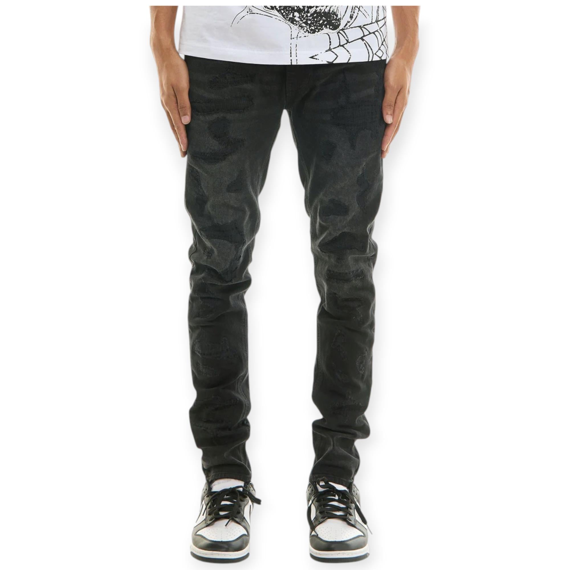 KDNK Men Jeans Shadow Rip And Repair Denim ( Black) – Nexus Clothing