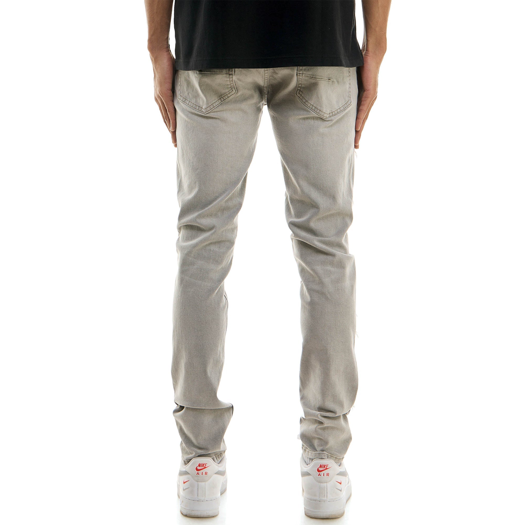 KDNK Men Slot Ripped Skinny Jeans (Grey)-Nexus Clothing