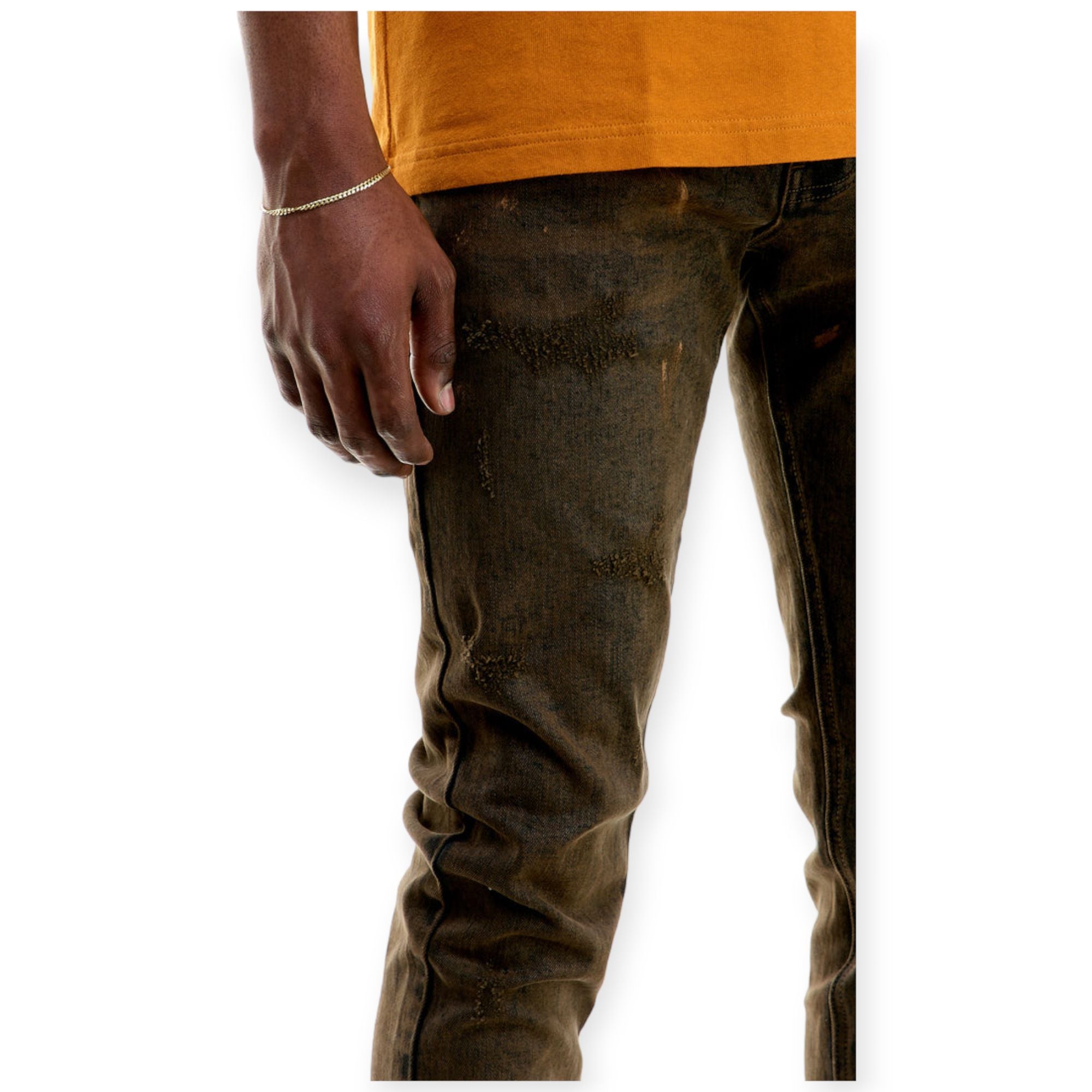 KDNK Men Smoky Jeans (Olive)-Nexus Clothing