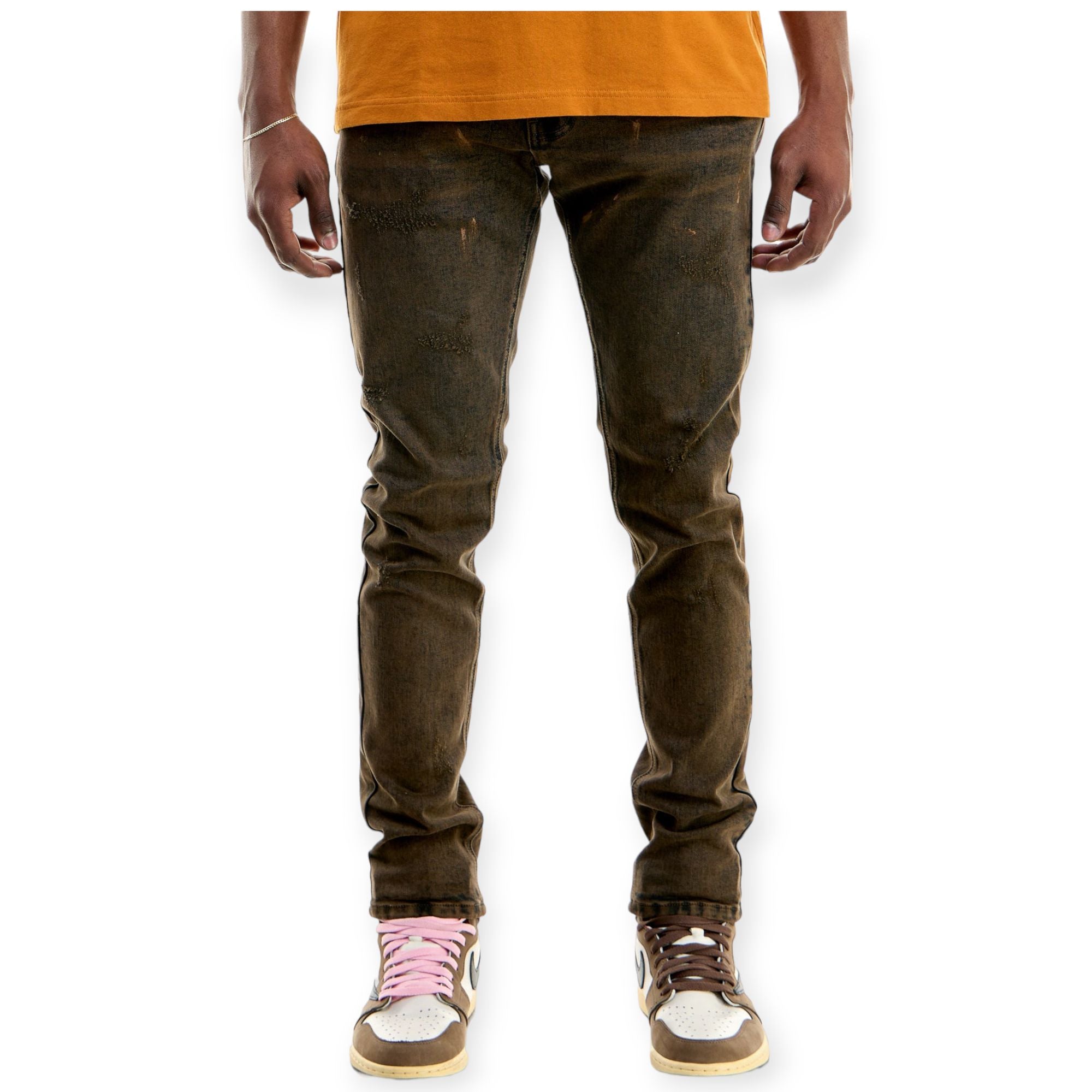 KDNK Men Smoky Jeans (Olive)-Olive-34W X 32L-Nexus Clothing