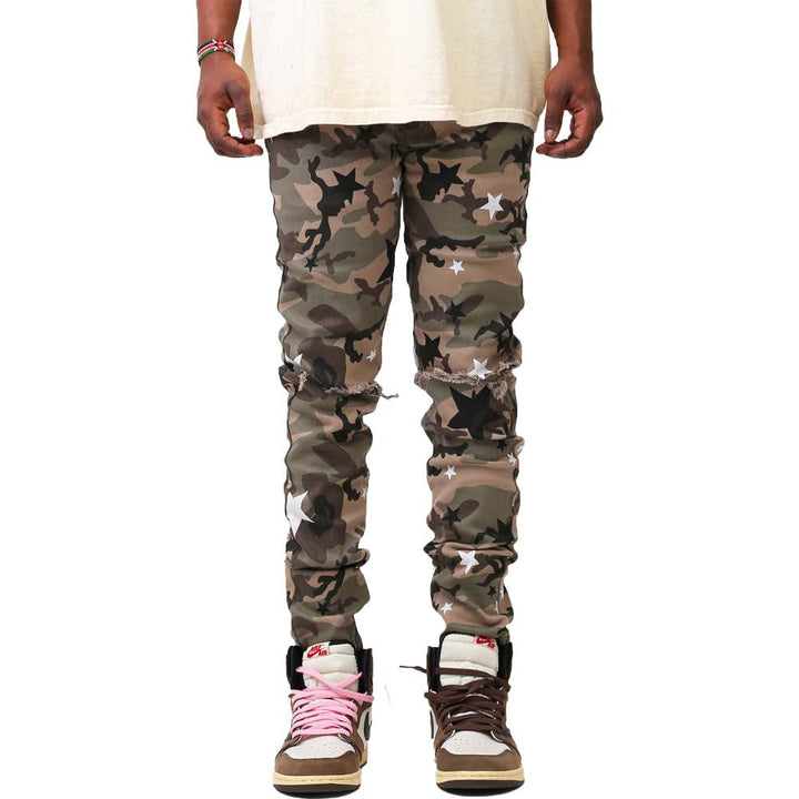 KDNK Men Star Camo Pants (Camo)-Camo-30W X 32L-Nexus Clothing