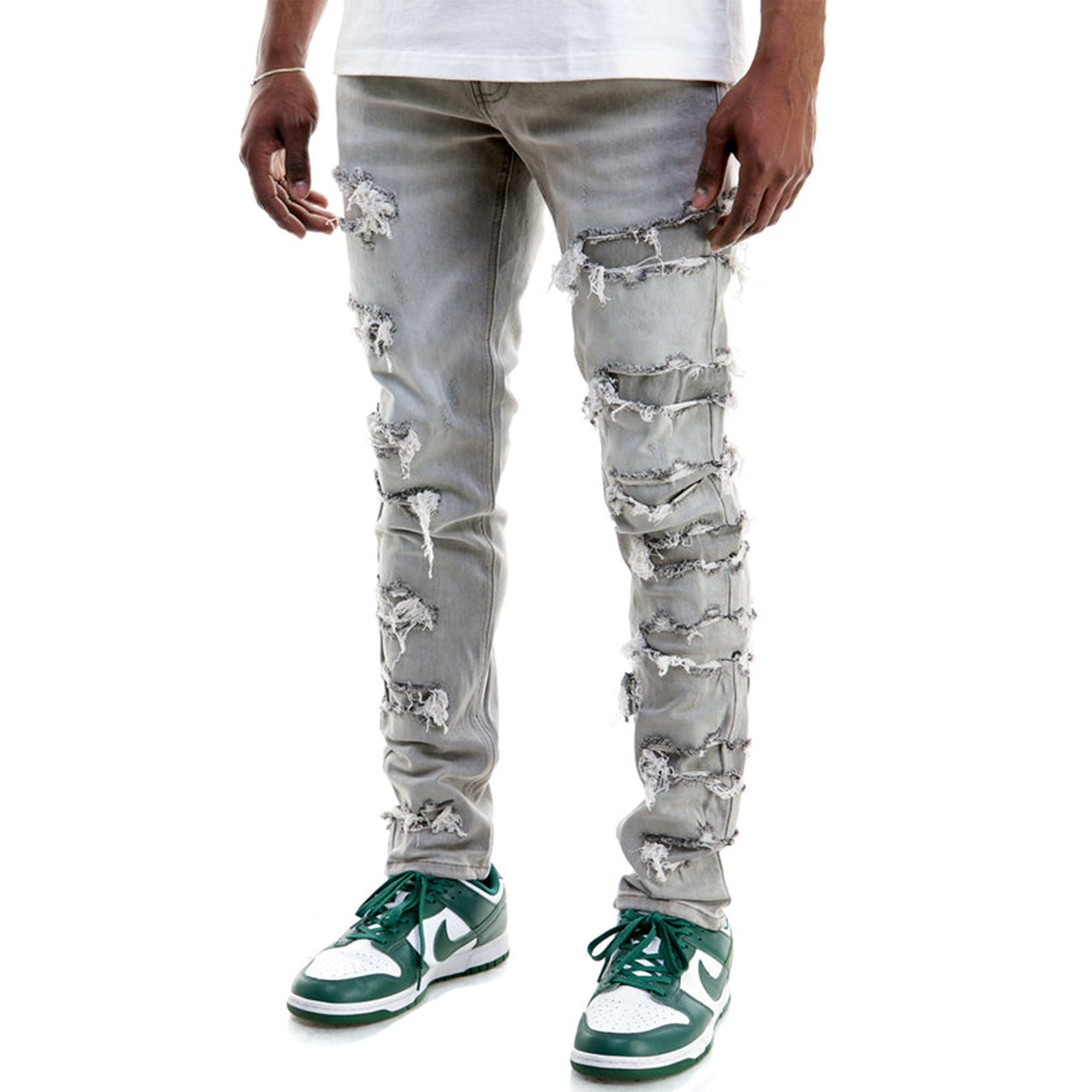 KNDK Men Complex Jeans (Grey)-Nexus Clothing