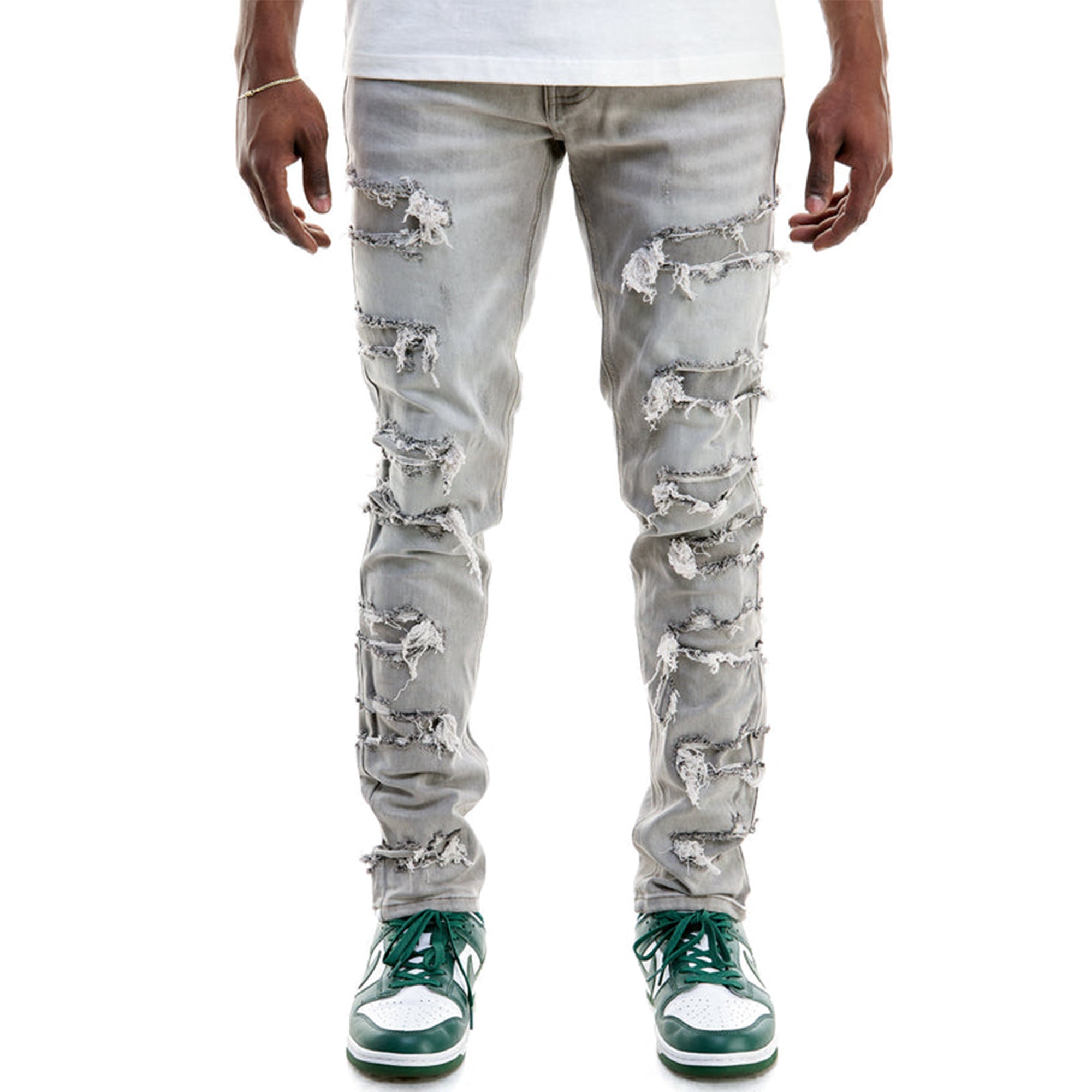 KNDK Men Complex Jeans (Grey)-Grey-36W X 32L-Nexus Clothing