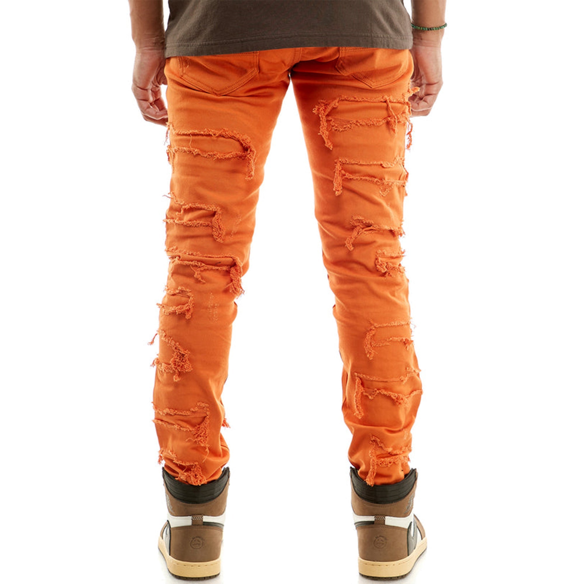 KNDK Men Complex Jeans (Orange)-Nexus Clothing