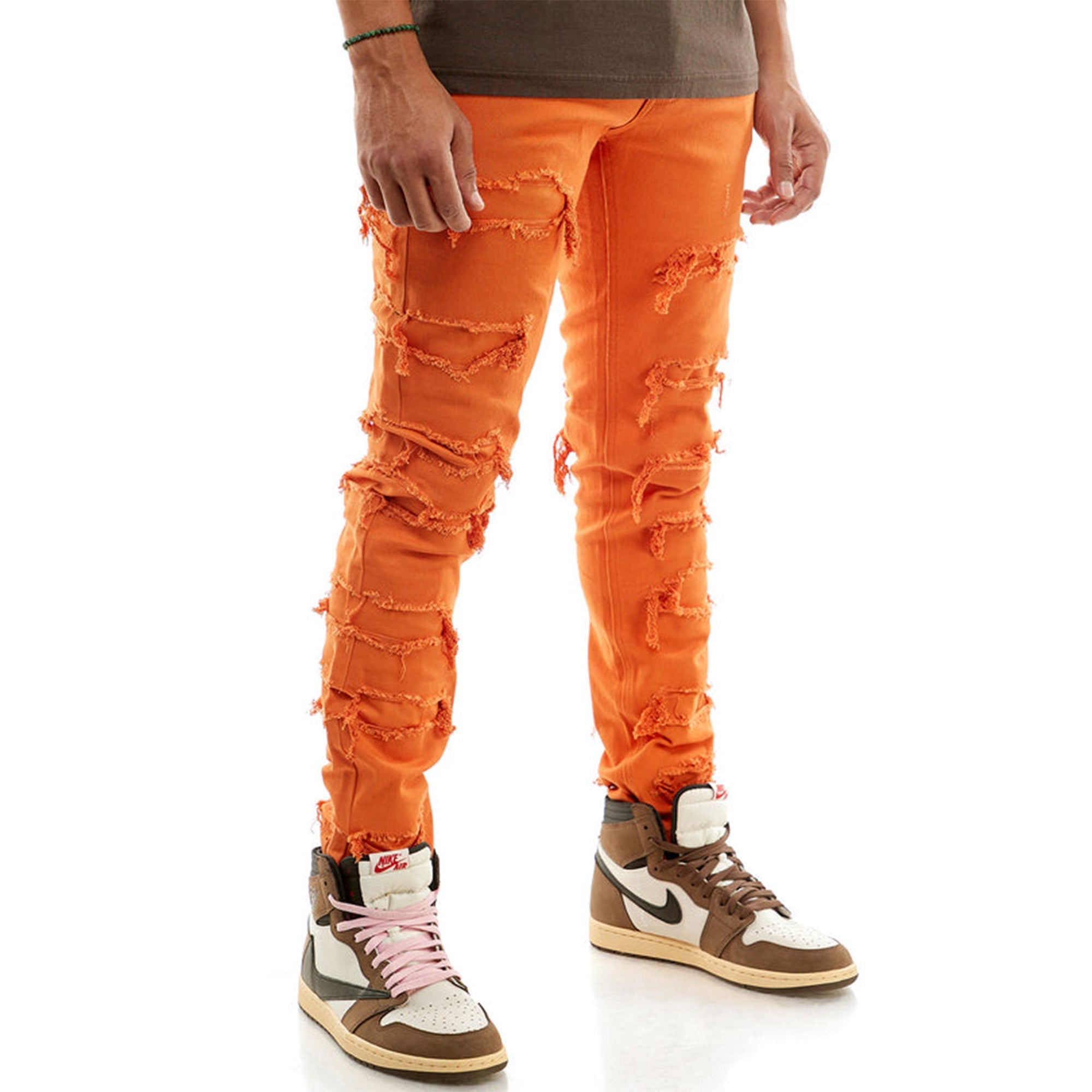 KNDK Men Complex Jeans (Orange)-Nexus Clothing