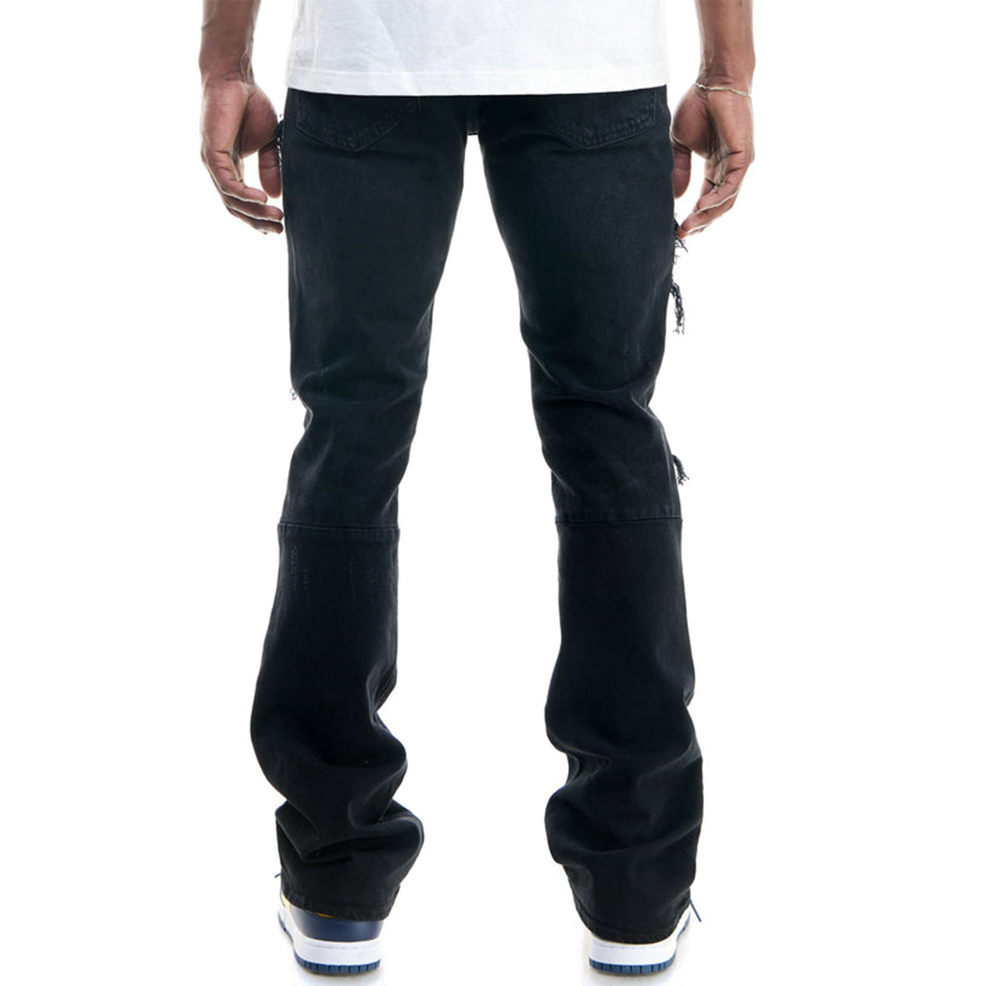 KNDK Men SF-P Skinny Flare Jeans (Black)2