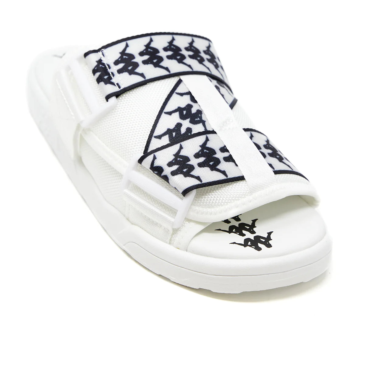 Kappa 222 Banda 1 Sandals Slides (White Black)-Nexus Clothing