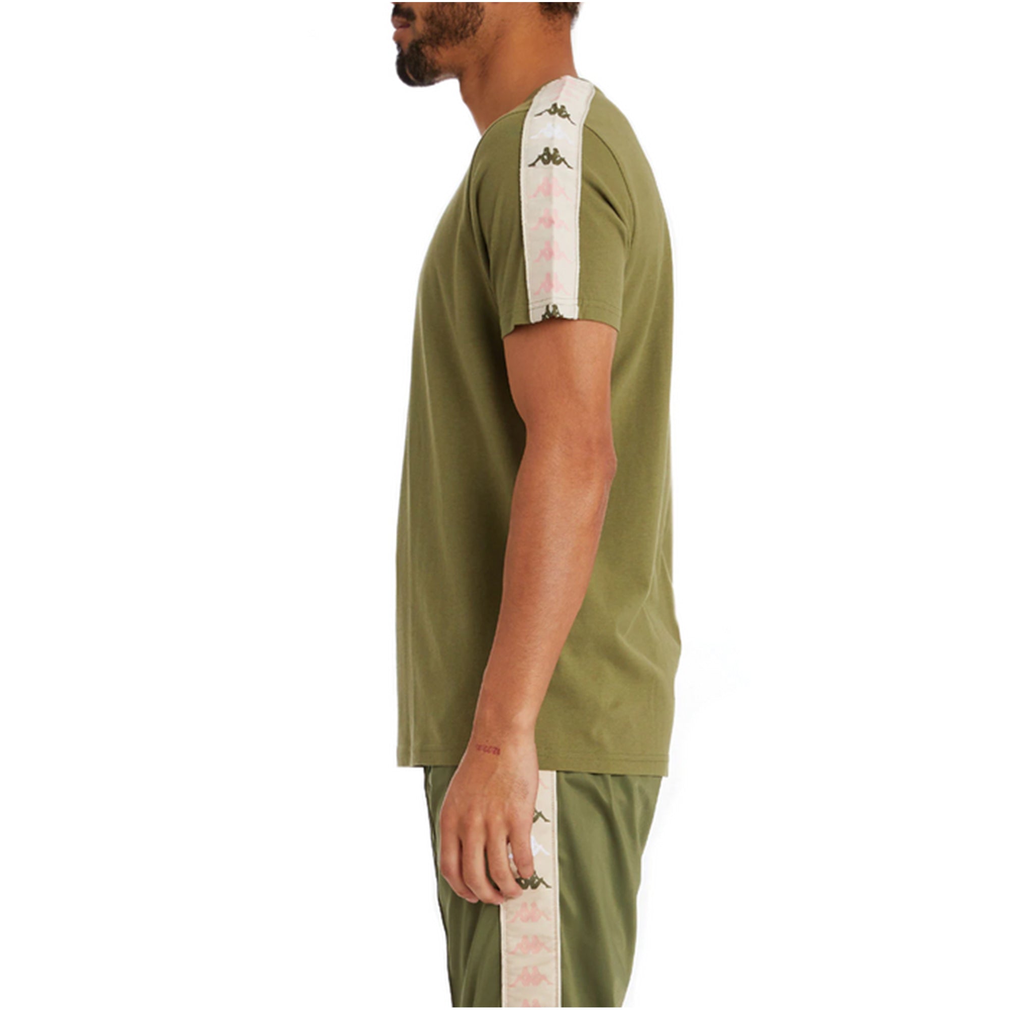 Kappa Men 222 Banda Deto 2 T-Shirt (Green Loden Beige)-Nexus Clothing