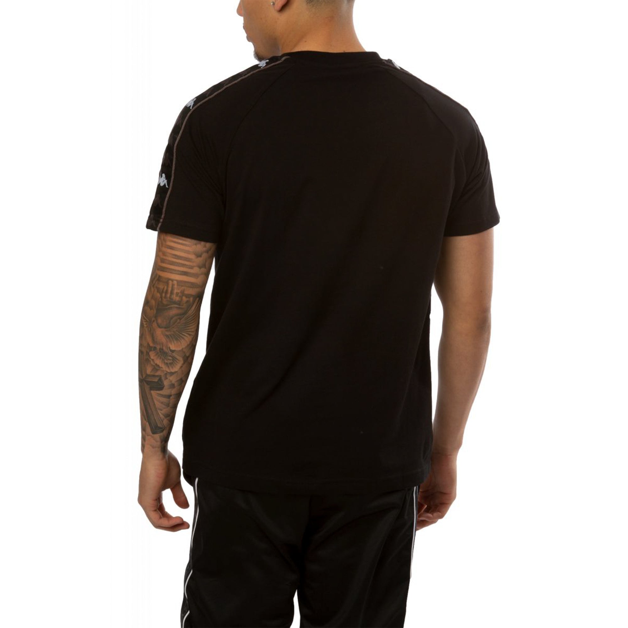 Kappa Men 222 Banda Deto T-Shirt (Black Grey White)-Nexus Clothing