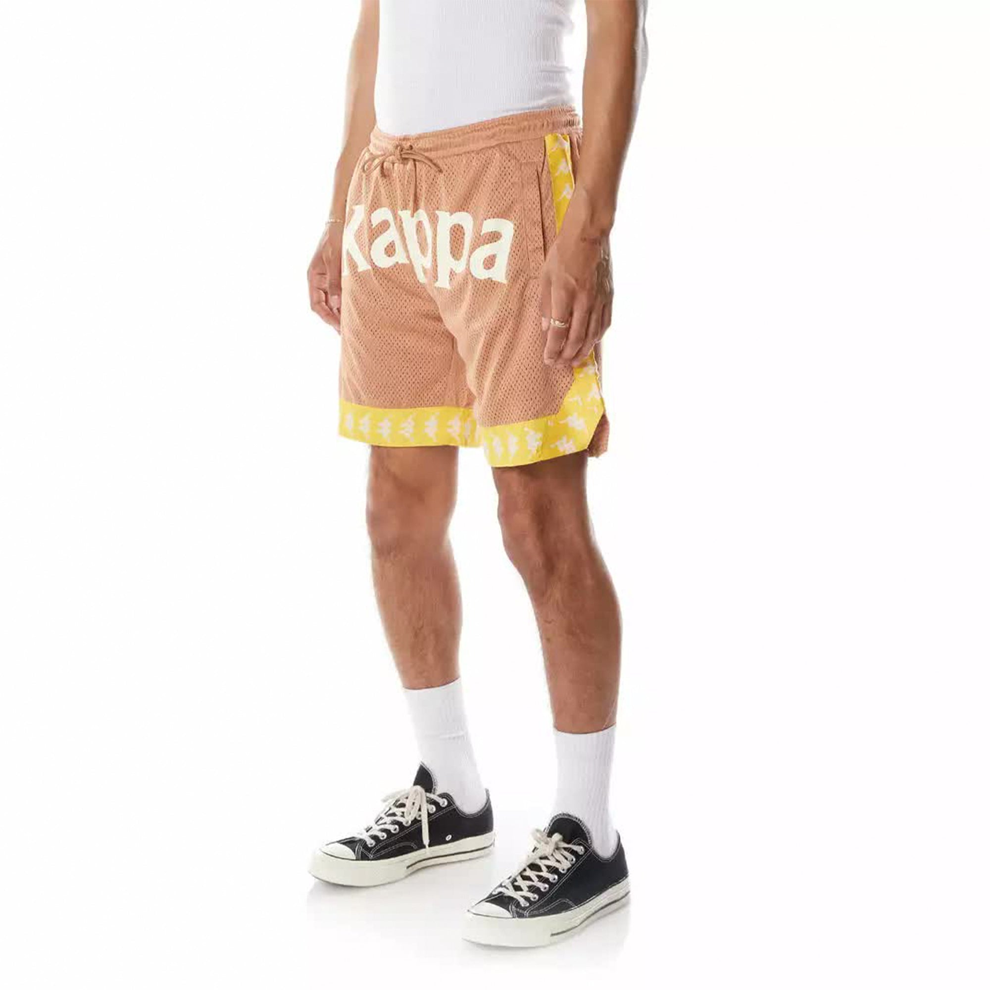 Kappa Men 222 Banda Vosker Shorts (Brown Yellow)-Nexus Clothing