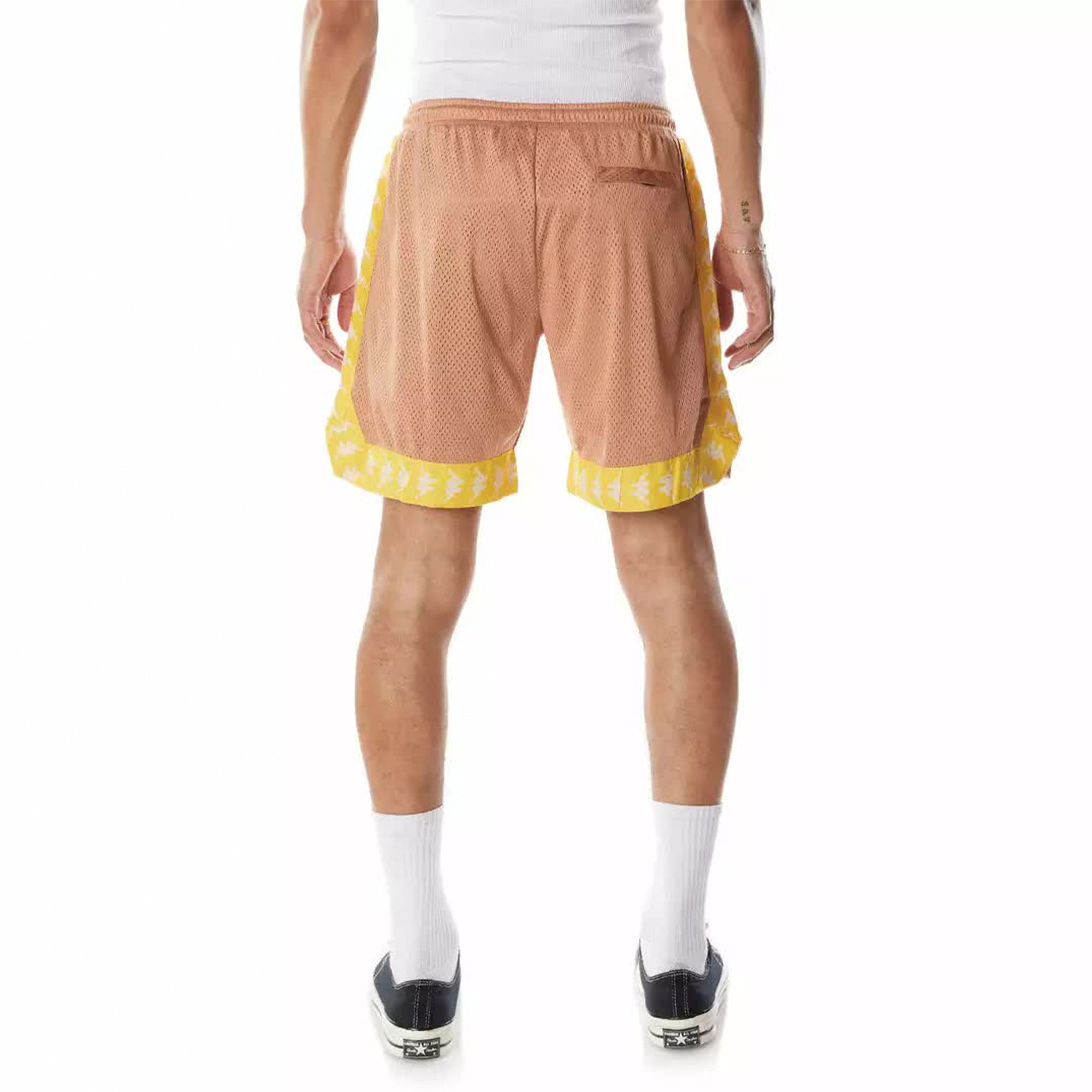 Kappa Men 222 Banda Vosker Shorts (Brown Yellow)-Nexus Clothing