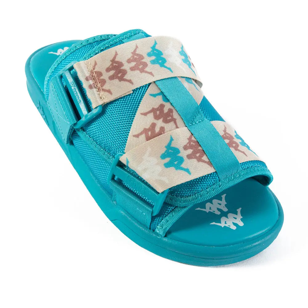 Kappa 222 Banda Degana Slide‎ Sandals - Blue Hawaiian/Off-White Mens Size 7 Kappa 222 Banda Mitel 7 | Blue-White-Yellow| Slides Men main image 4