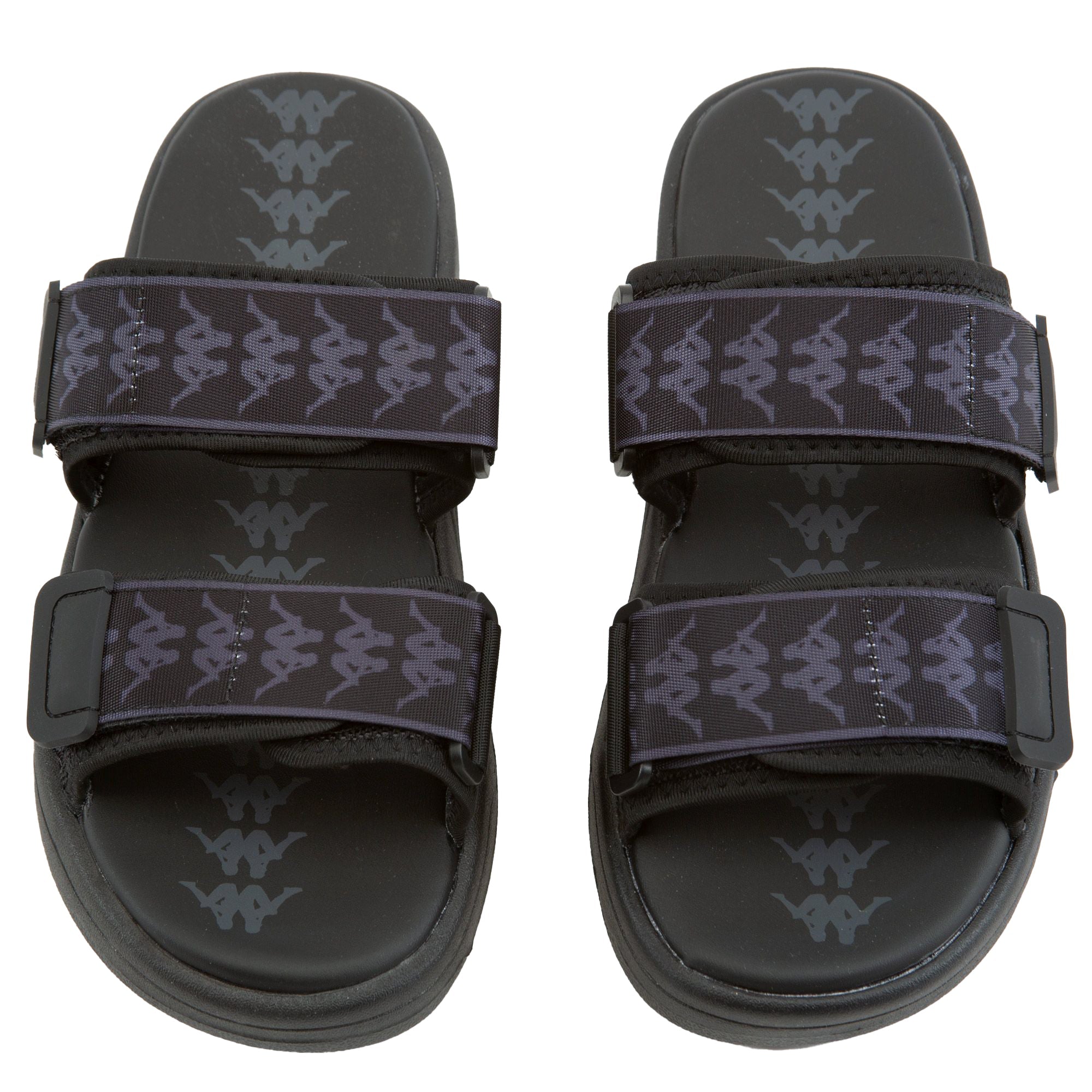 Kappa Men Banda Aster1 Sandals (Black DK Grey)-Black Dk Grey-12-Nexus Clothing