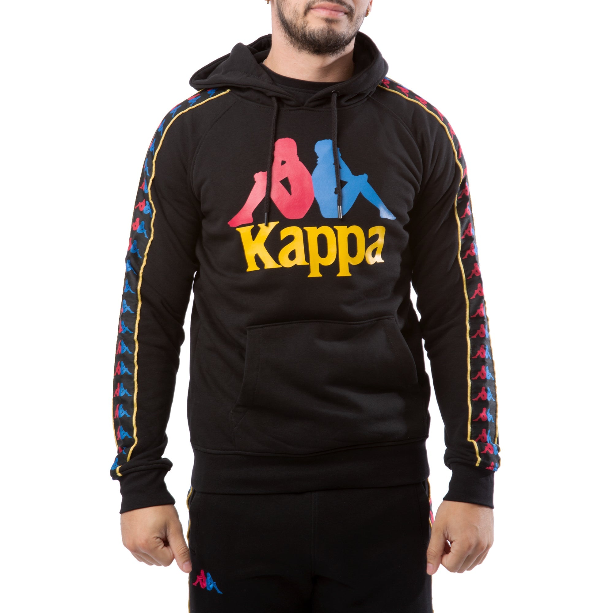 Kappa Men Banda Dunnie Hoodie (Black Fuchsia)-BLACK-FUCHSIA-BL-Small-Nexus Clothing