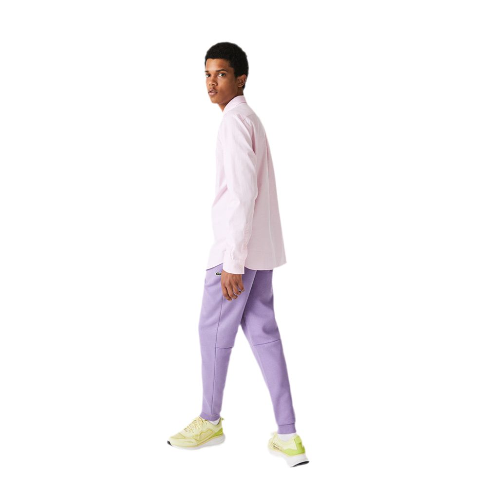 LACOSTE Men Lacoste Tapered Fit Fleece Trackpants (Neva Purple)-Nexus Clothing