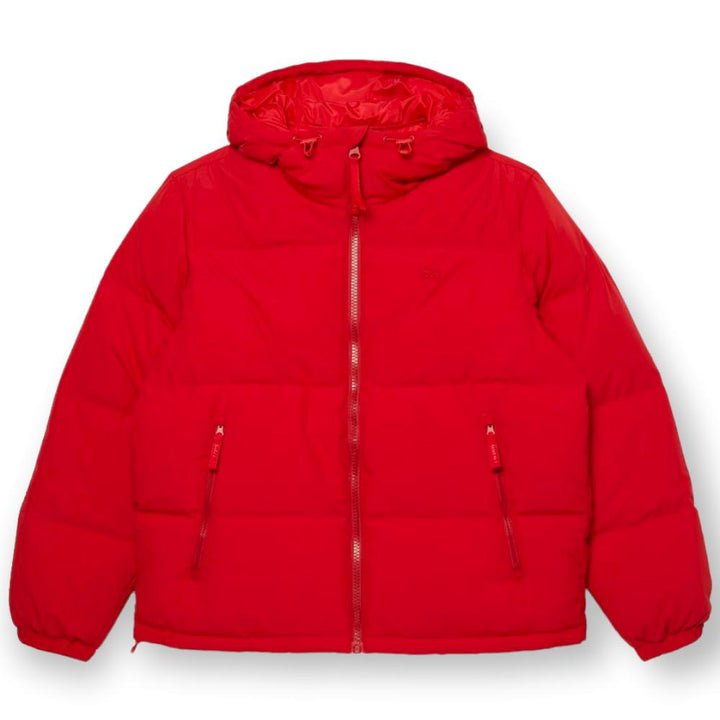 LACOSTE Men Quilted Water-Repellent Jacket (Red)-Red-Small / Medium-Nexus Clothing