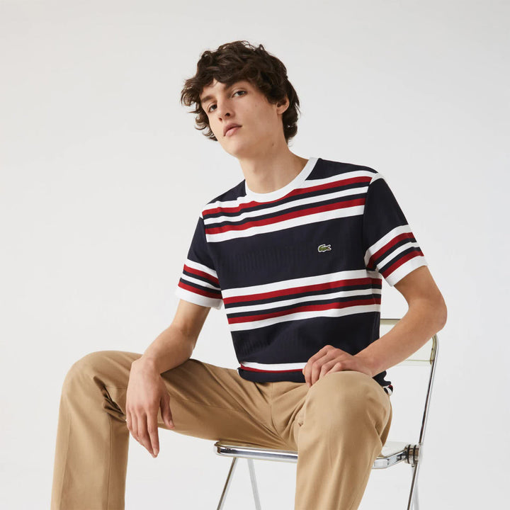 LACOSTE Men Turtle Neck Tee (Navy)-Nexus Clothing