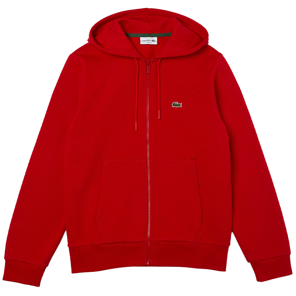 LACOSTE Men's Kangaroo Pocket Sweatshirt (Red)-Red-Small-Nexus Clothing