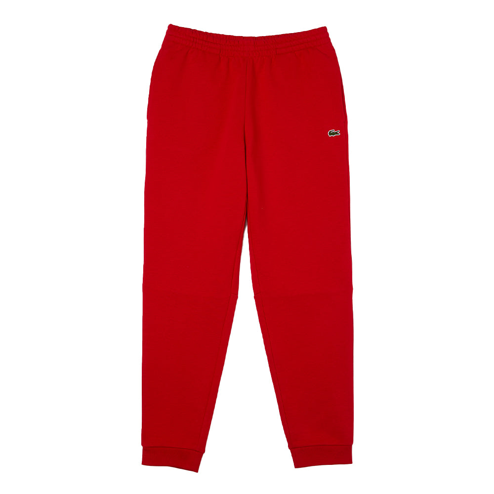 LACOSTE Men’s Lacoste Tapered Fit Fleece Trackpants (Red)-Red-Small-Nexus Clothing