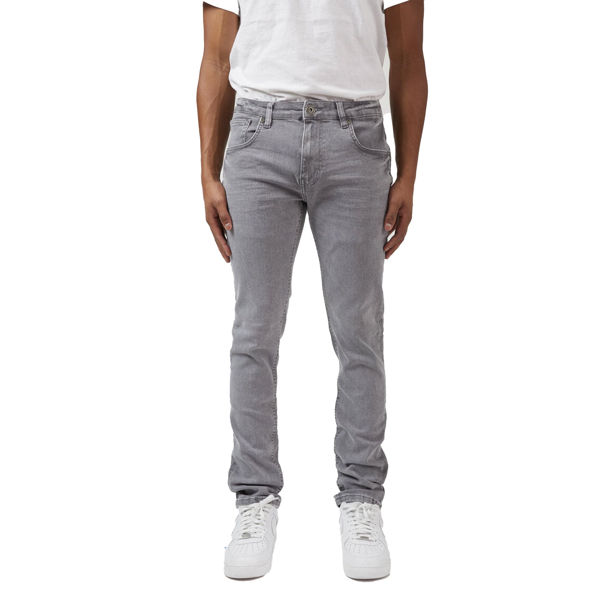 M. Society Men Skinny Fit Denim Jeans(Gray)-Gray-32W X 32L-Nexus Clothing