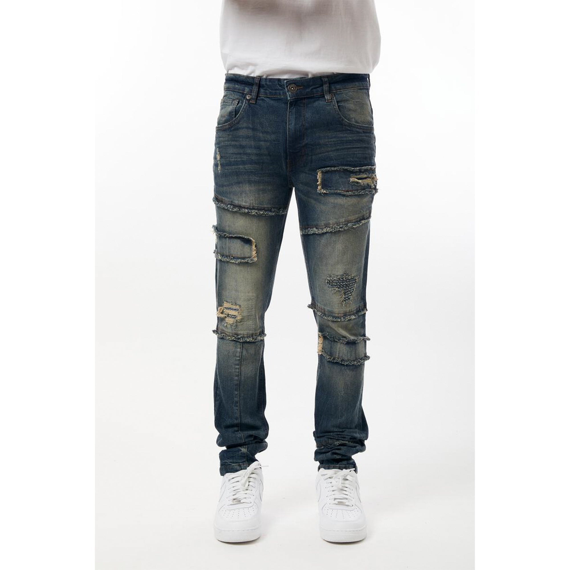 M. Society Men Skinny Fit Denim Jeans(Mud)-Nexus Clothing