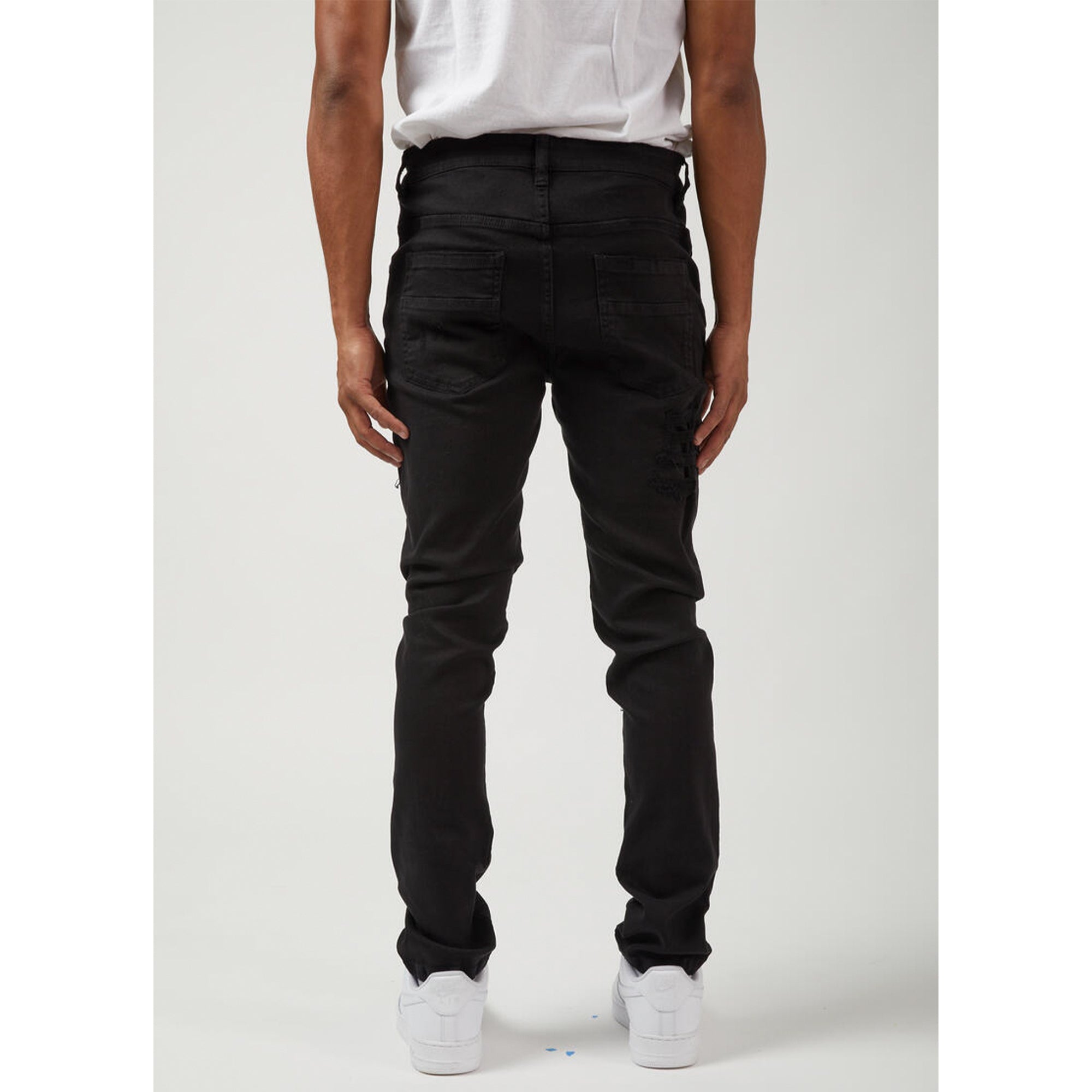 M. Society Men Stretched Denim Jeans(Black)-Nexus Clothing