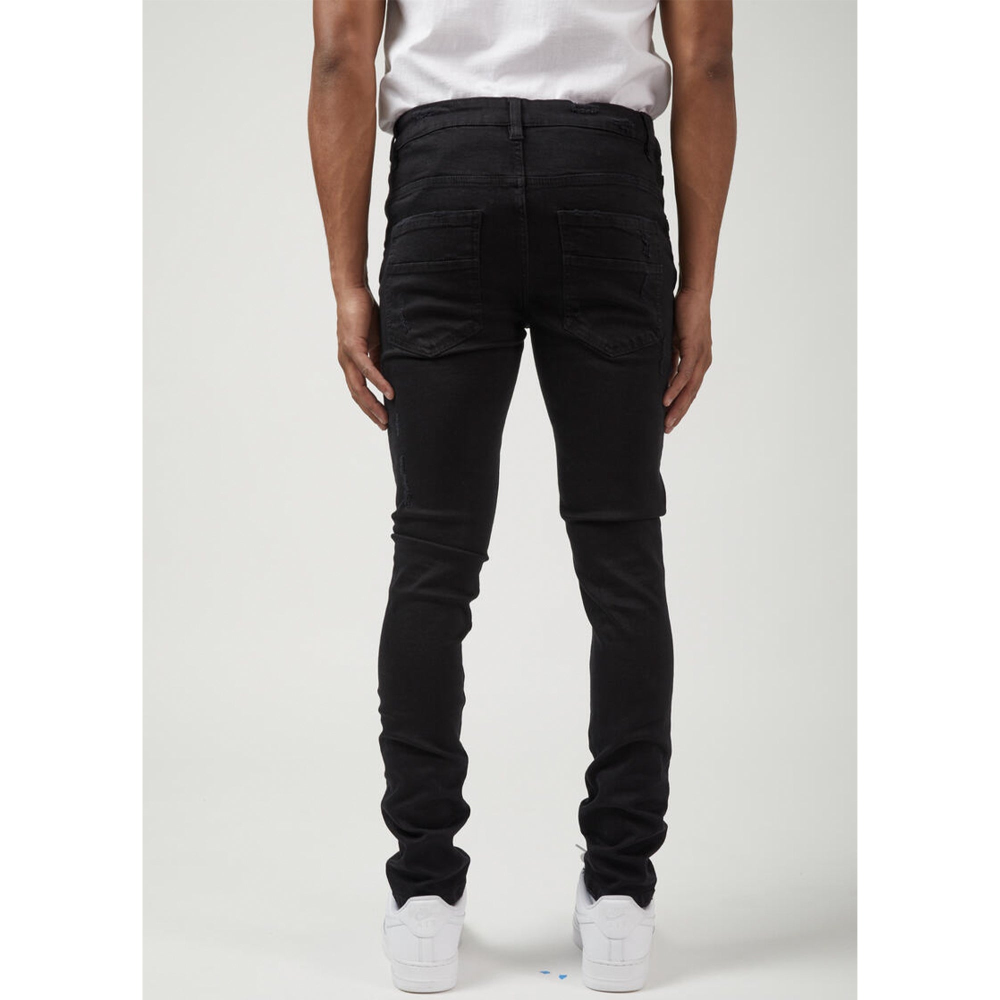 M. Society Men Stretched Denim Jeans(Jet Black)-Nexus Clothing