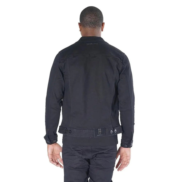 Makobi Men Core Denim Jacket (Black)-Nexus Clothing