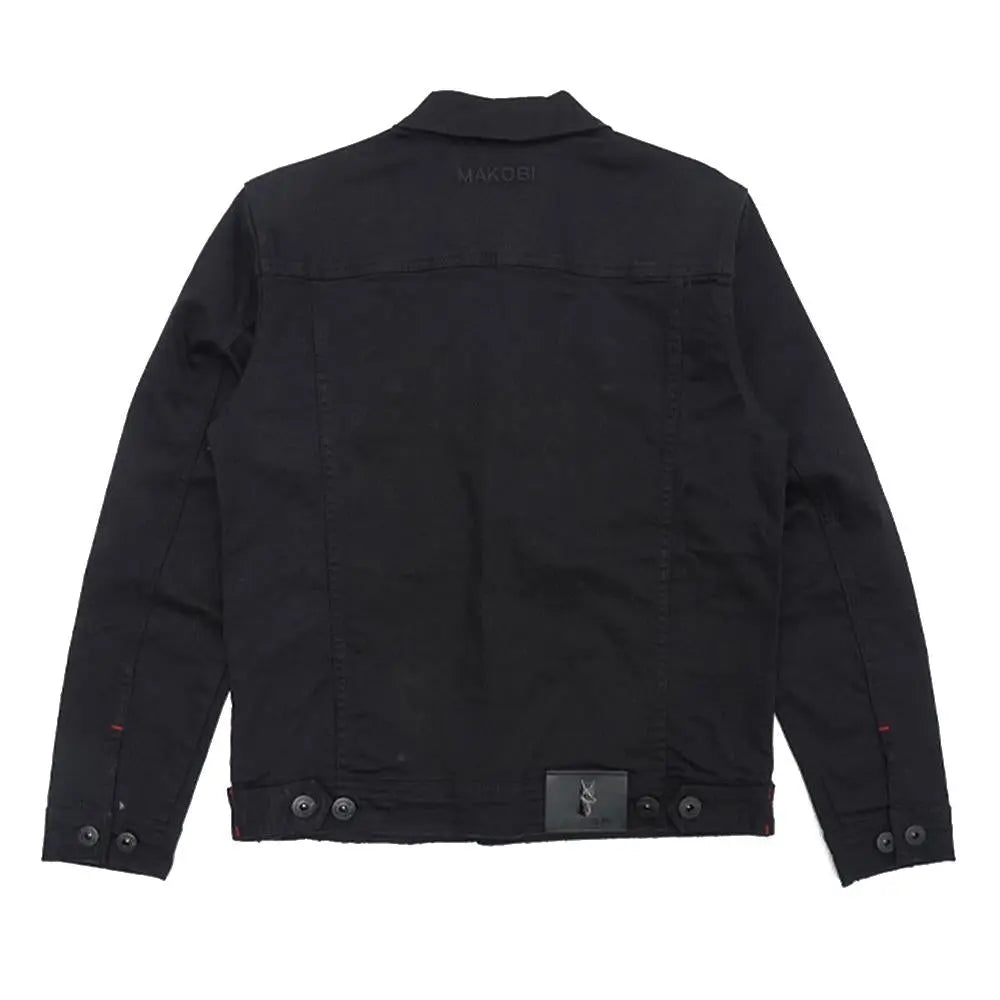 Makobi Men Core Denim Jacket (Black)-Black B-XXXXX-Large-Nexus Clothing