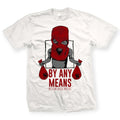 Million Dolla Motive Men By Any Means T-Shirts (Red on White)