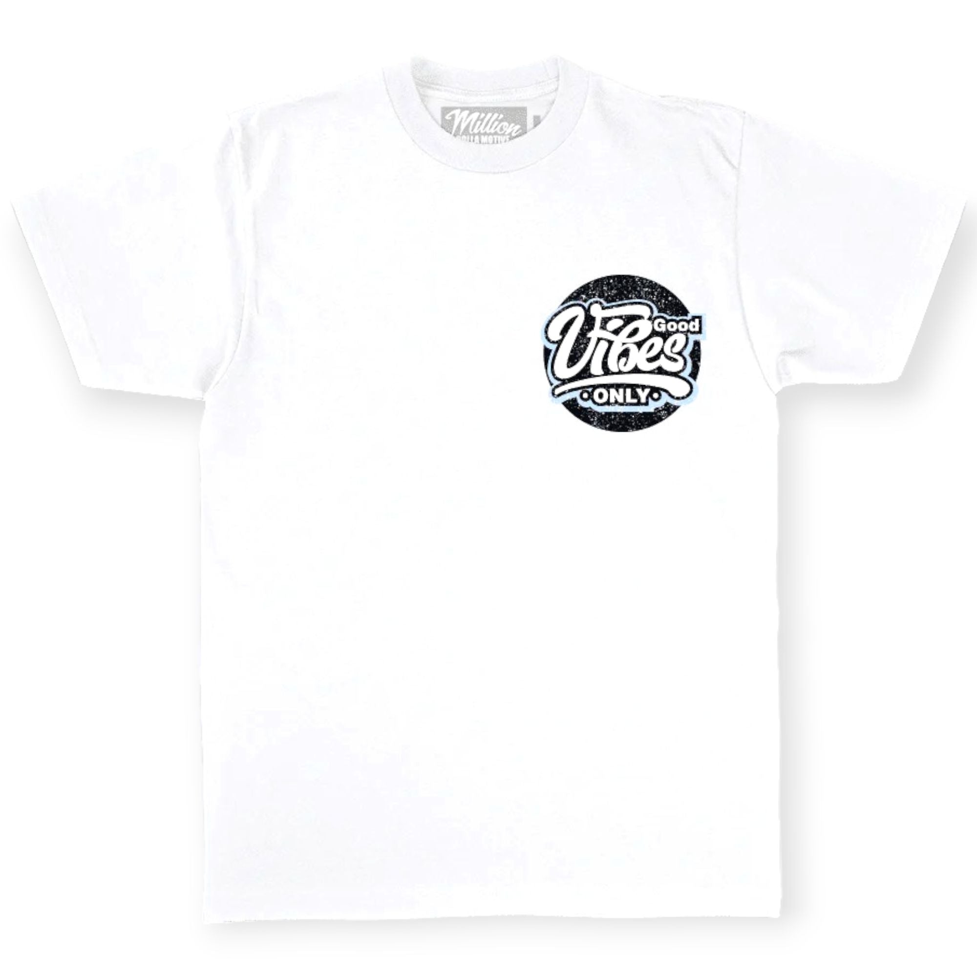 Million Dolla Motive Men Good Vibes Only T-Shirt(White)-Nexus Clothing