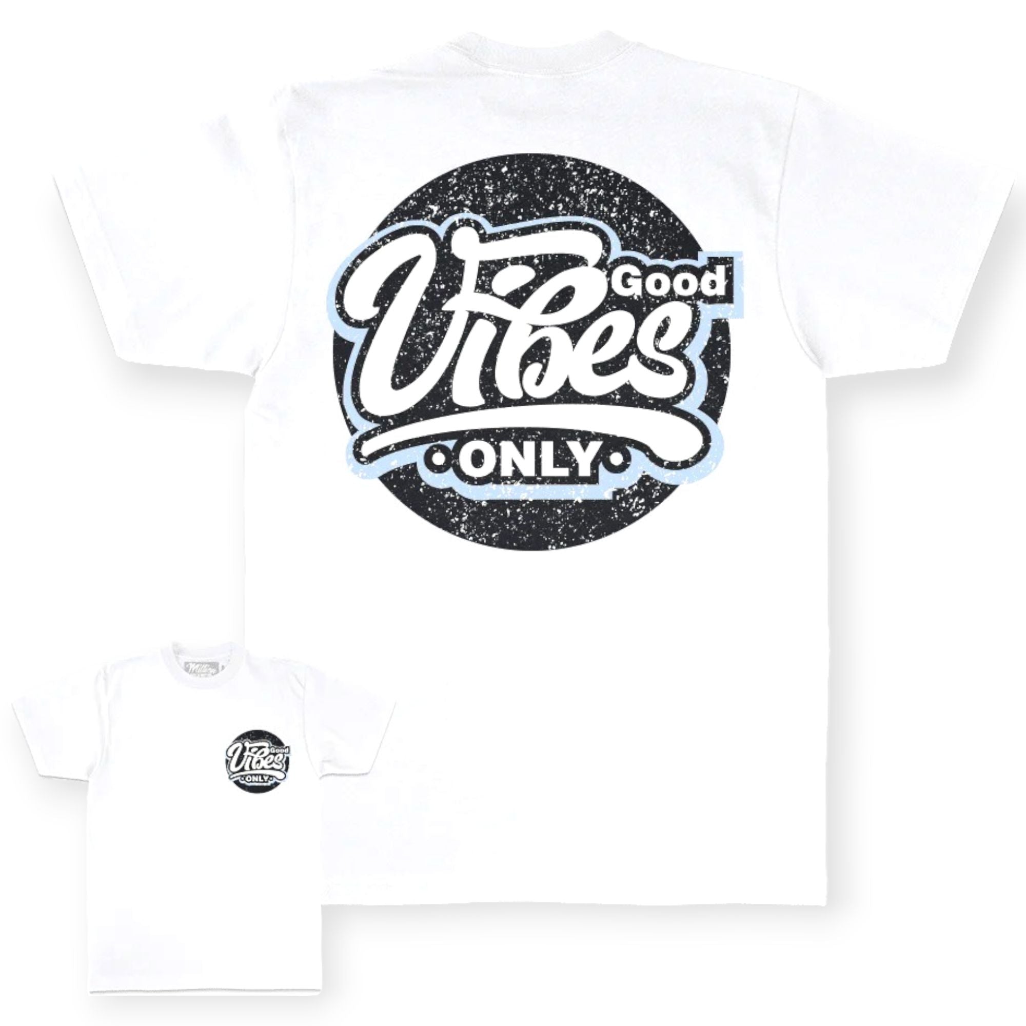 Million Dolla Motive Men Good Vibes Only T-Shirt(White)-Nexus Clothing