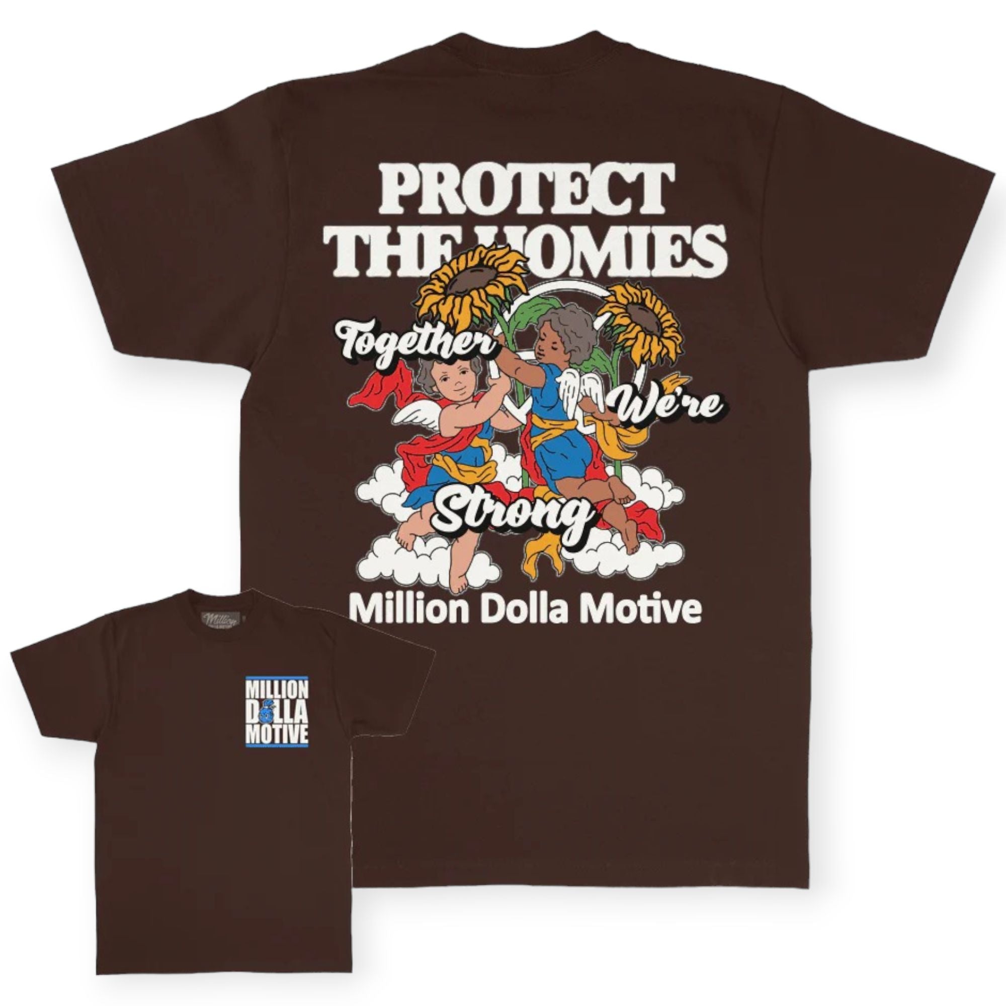 Million Dolla Motive Men Protect The Homies(Brown)-Brown-XX-Large-Nexus Clothing