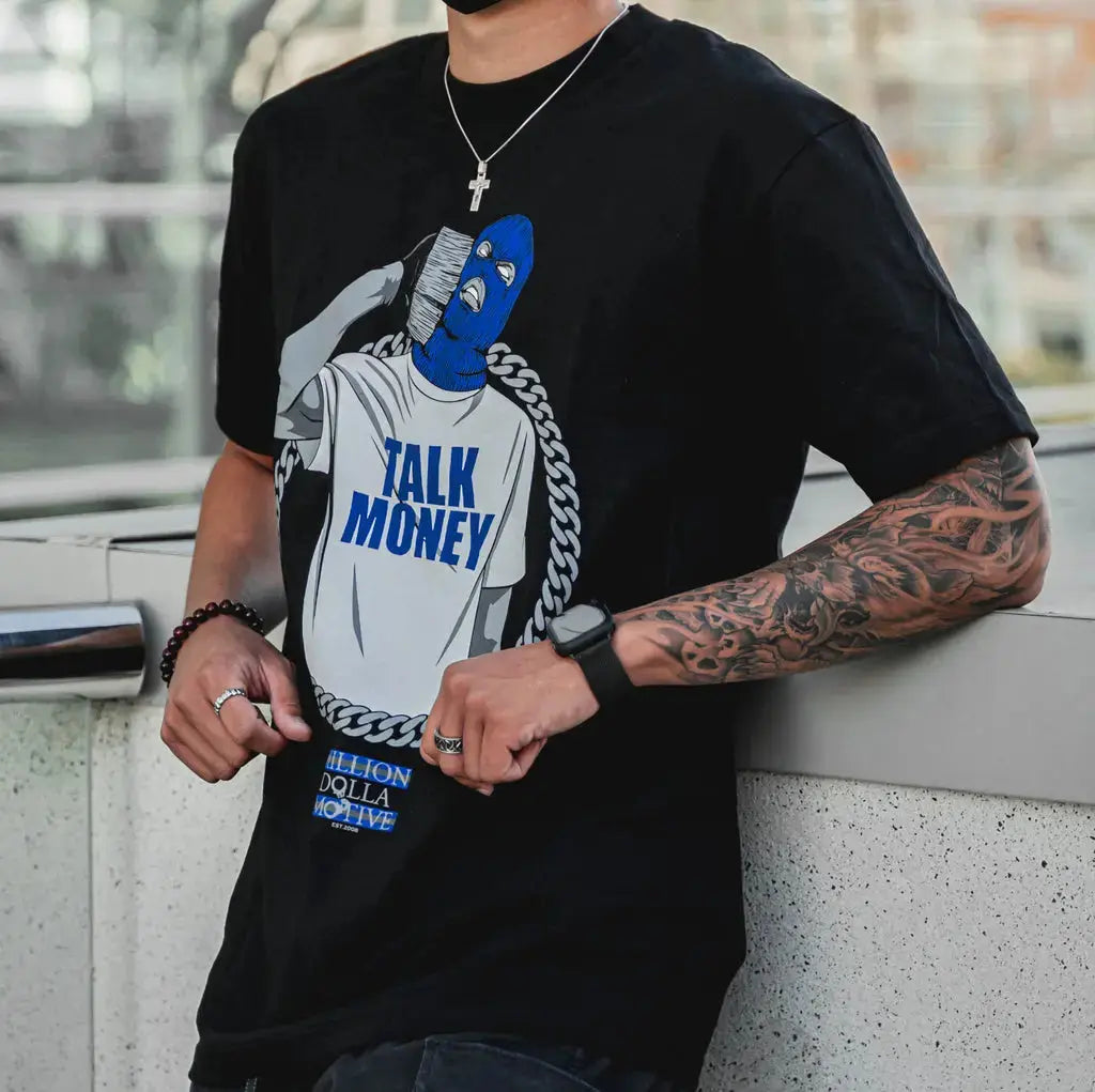 Million Dolla Motive Men Talk Money Phone (Royal On Black)-Nexus Clothing