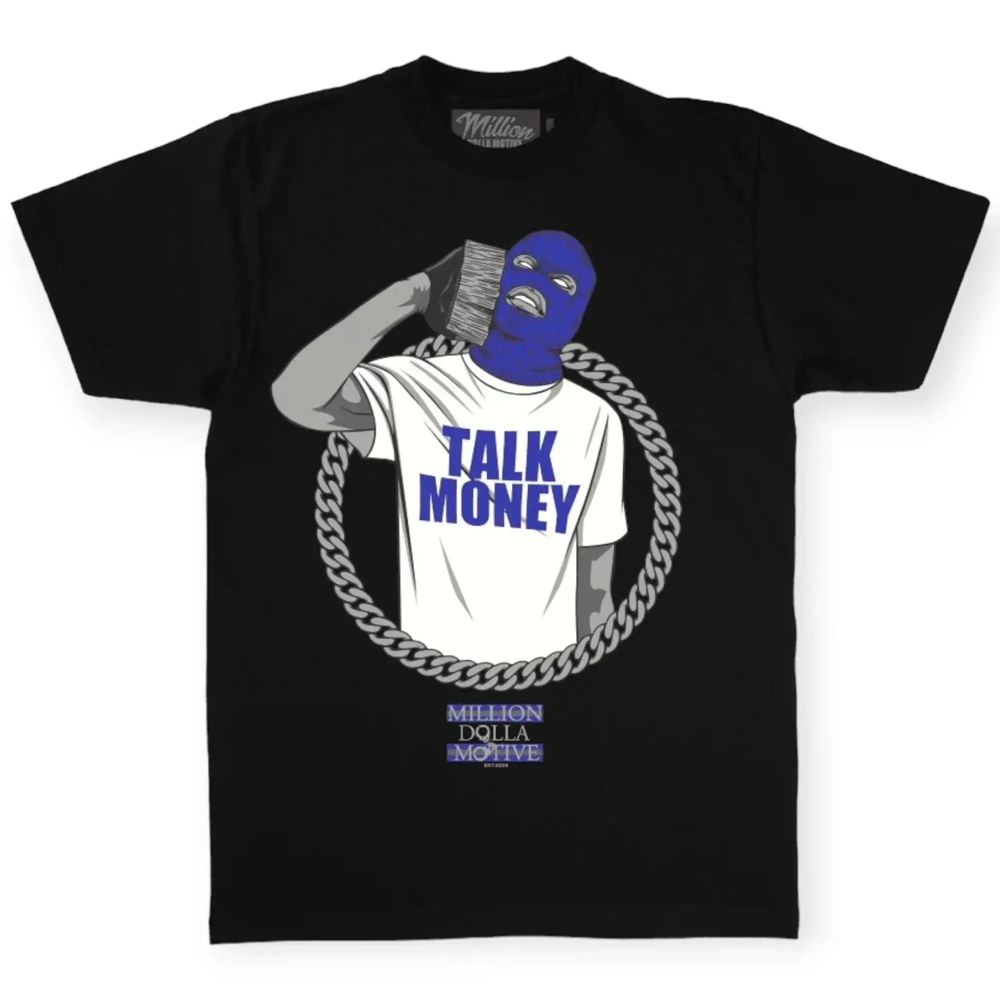 Million Dolla Motive Men Talk Money Phone (Royal On Black)-Royal on Black-Large-Nexus Clothing