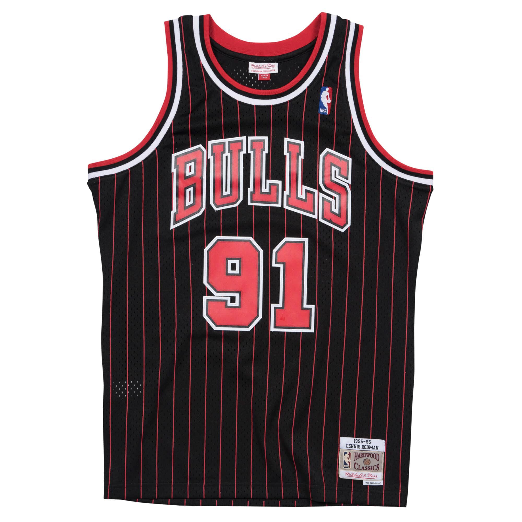 Chicago Bulls Dennis Rodman 1995 Hardwood Classics Alternate Swingman  Jersey By Mitchell & Ness - Black - Mens