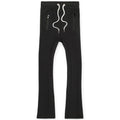 NEXUS Clothing Boys Basic Flare Stacked Sweatpant French Terry Joggers(Black)