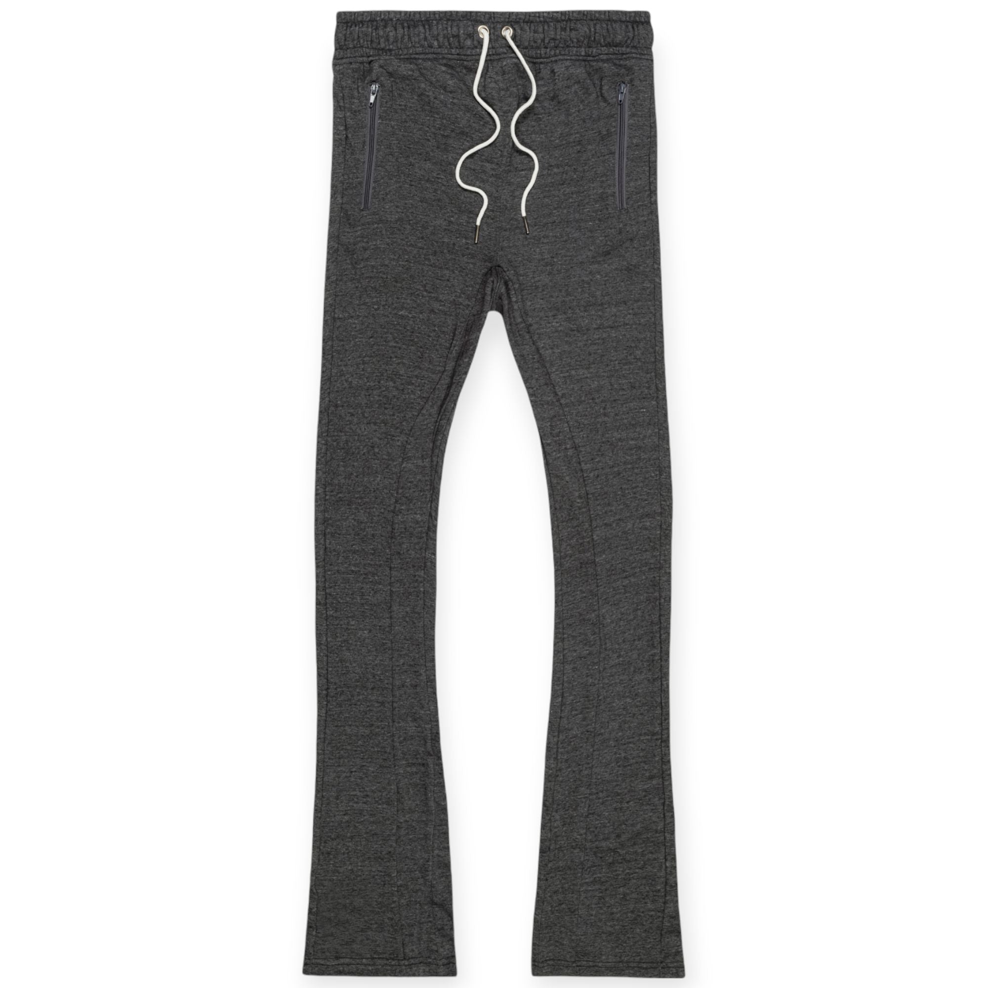 NEXUS Clothing Men Basic Flare Stacked Sweatpant French Terry Joggers(Characoal)-Charcoal-Medium-Nexus Clothing